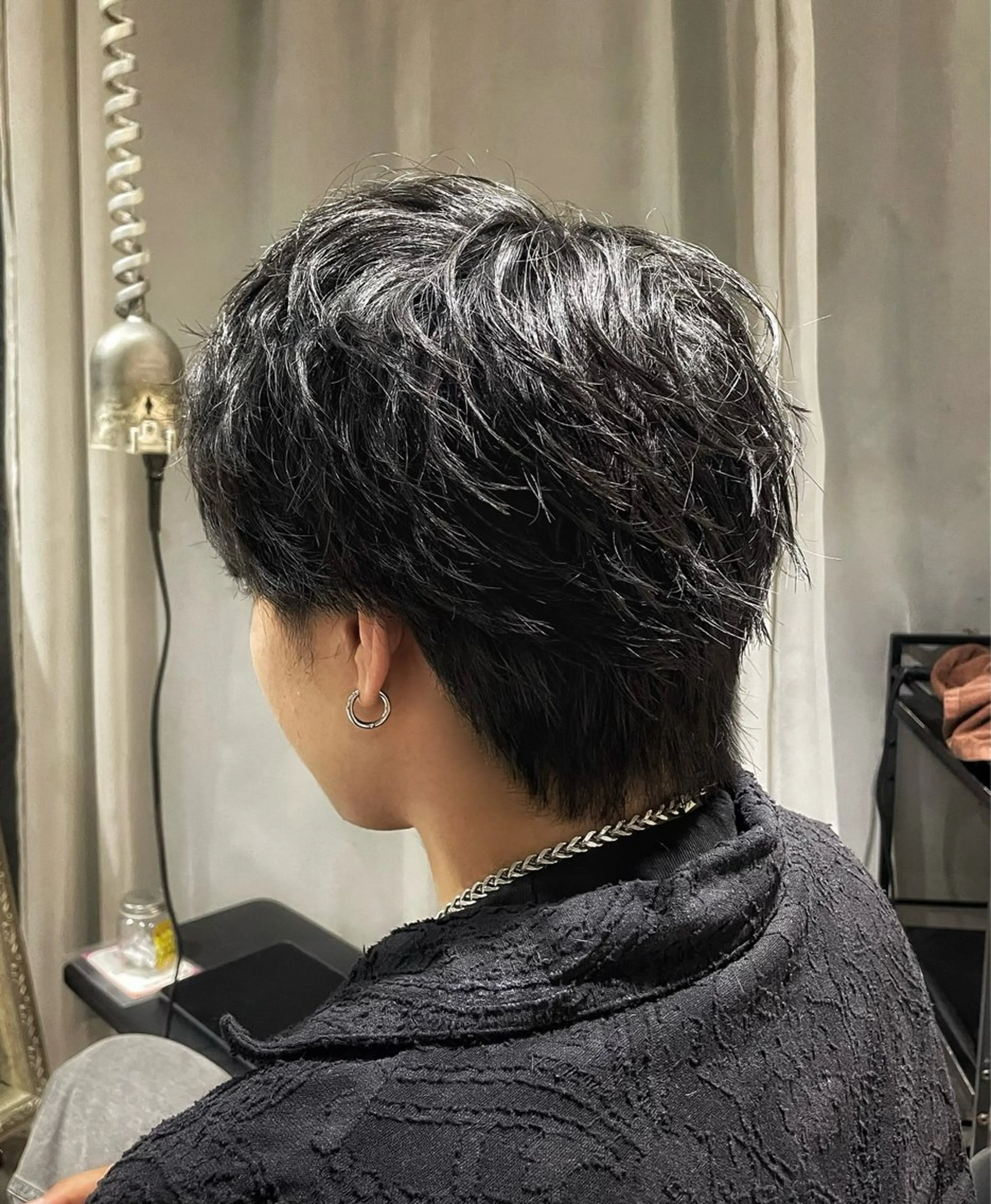 メンズ メンズウルフカット ウルフカット カット メンズ/ハイトーン 【yoshiki】のヘアスタイル