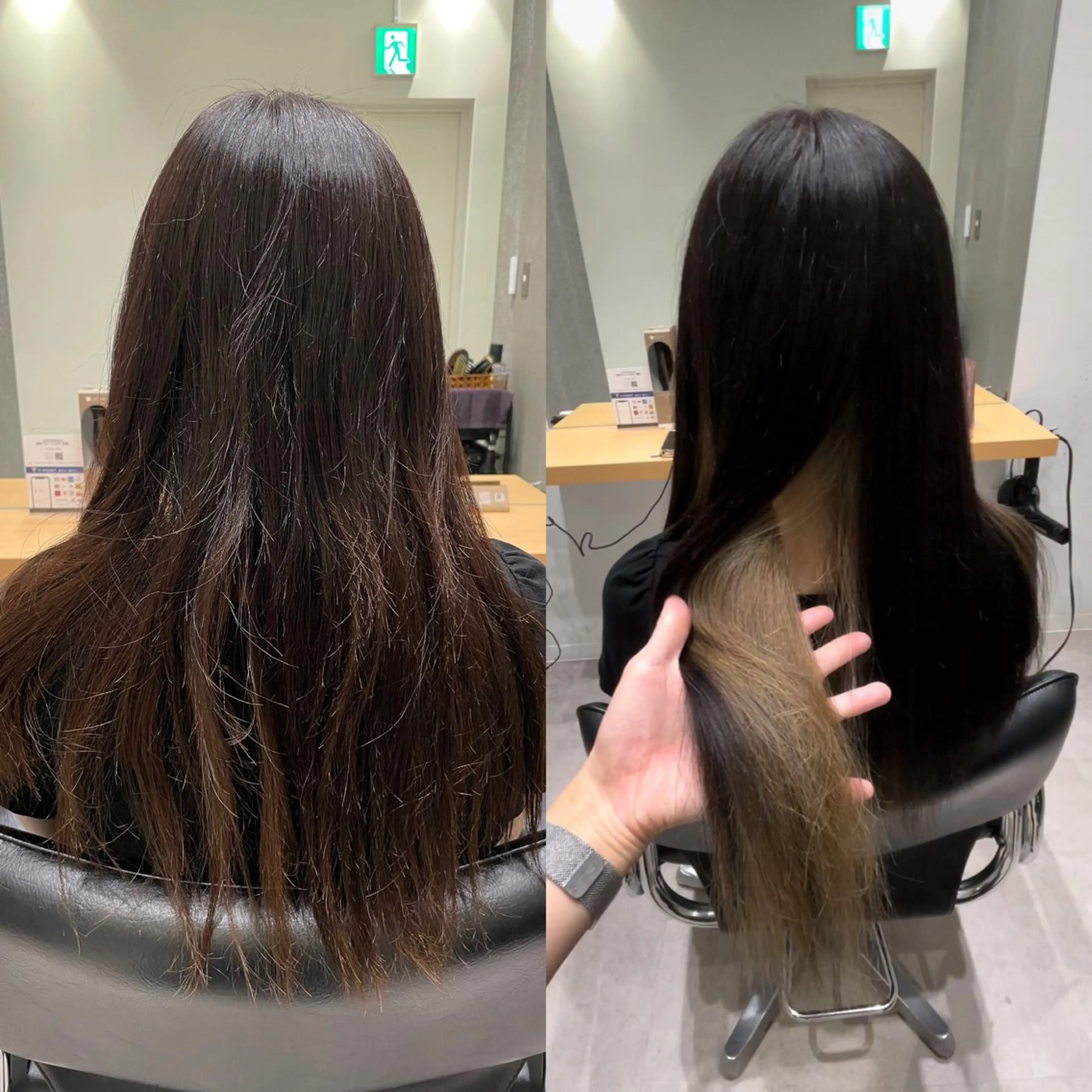 セミロング カラー アディクシーカラー ブリーチ ケアブリーチ エドルカラー イルミナカラー ヘアカラー 髪質改善ヘアケア 艶髪特化/上田のヘアスタイル