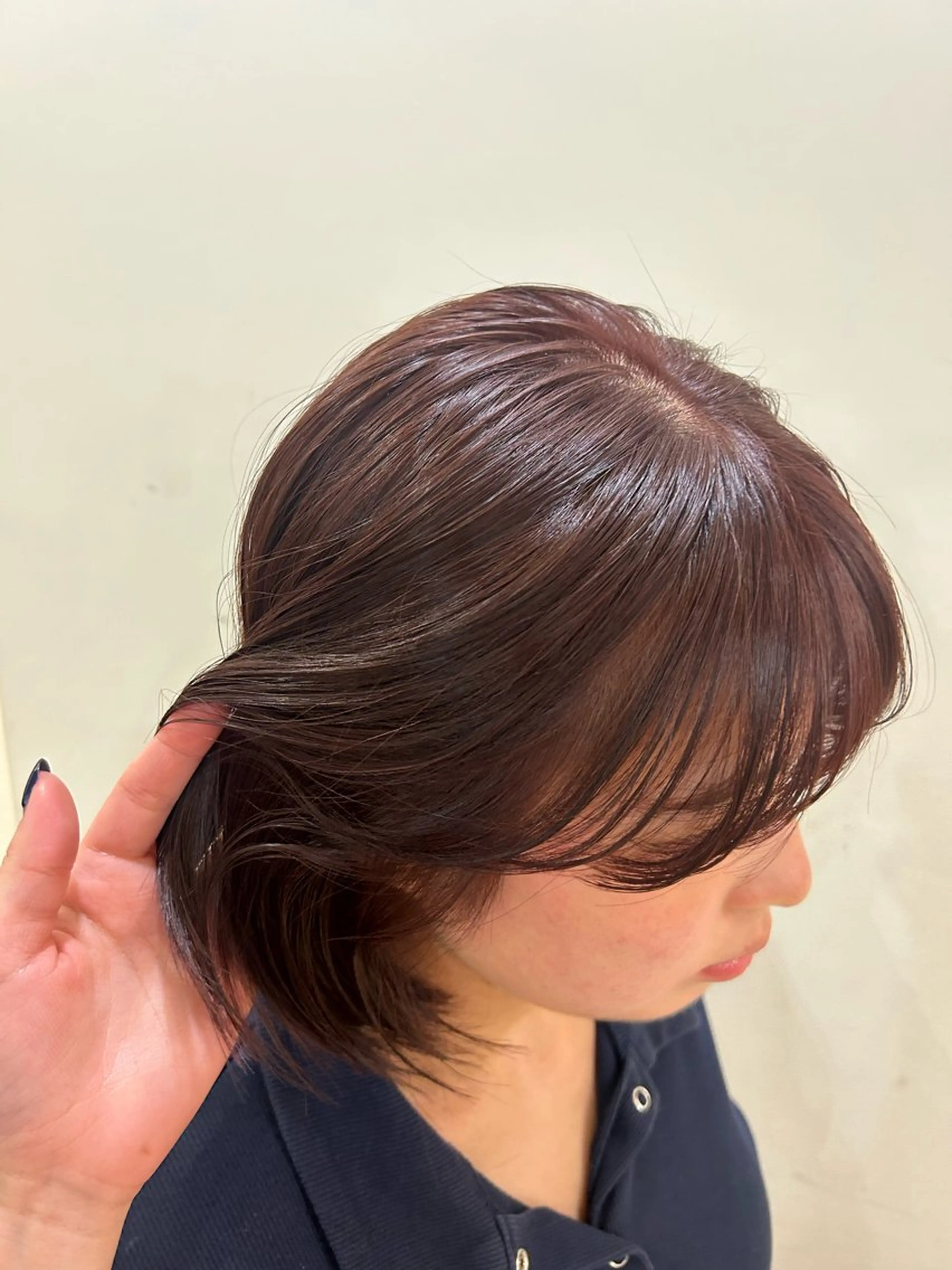 ミディアム ピンクブラウン 顔周り/レイヤー/ 透明感/あやか💕のヘアスタイル