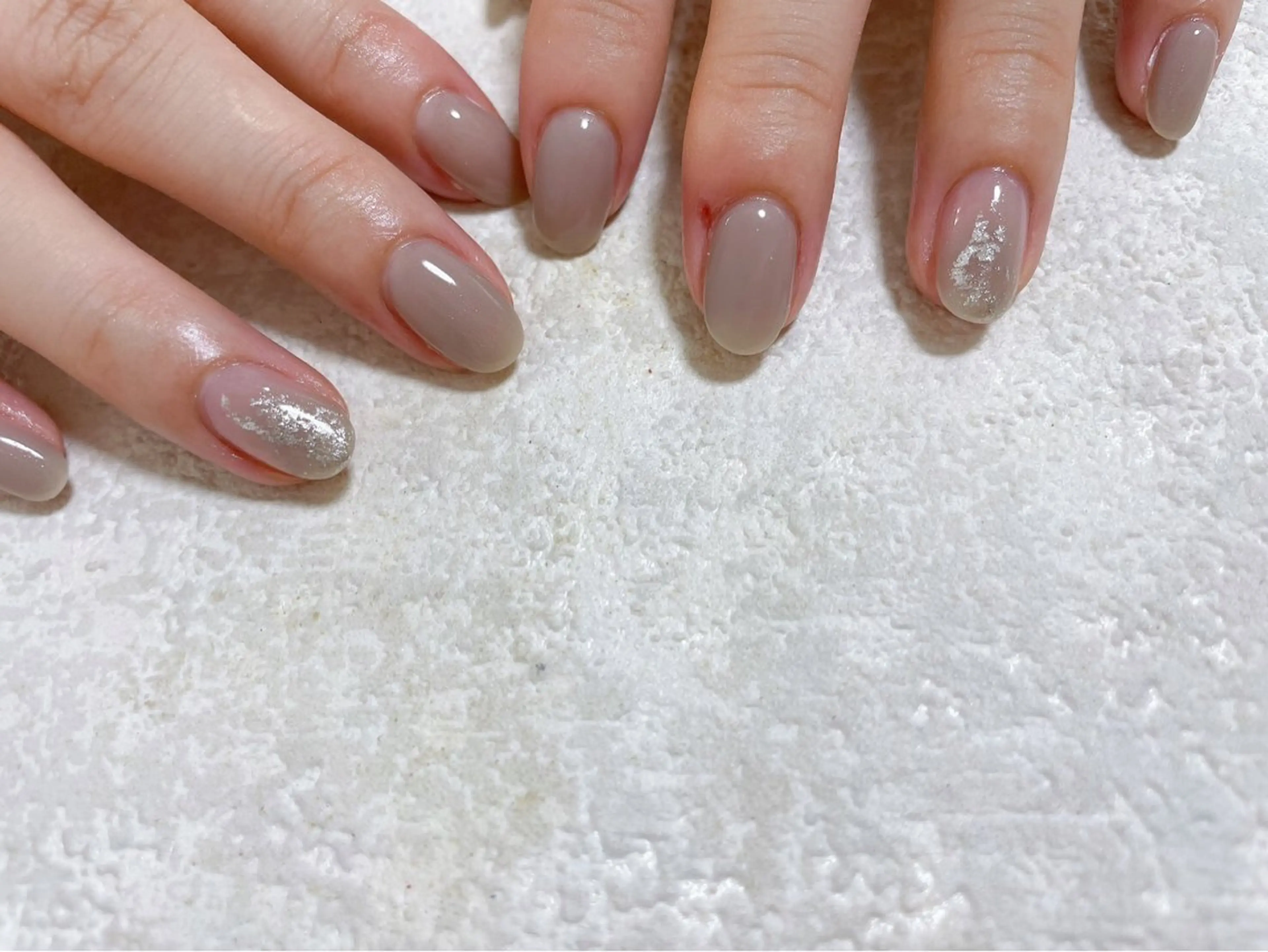 ネイル オーロラネイル フットネイル フレンチネイル ジェルネイル 韓国ネイル ハンドネイル Mogu nail 二子玉川のネイルデザイン