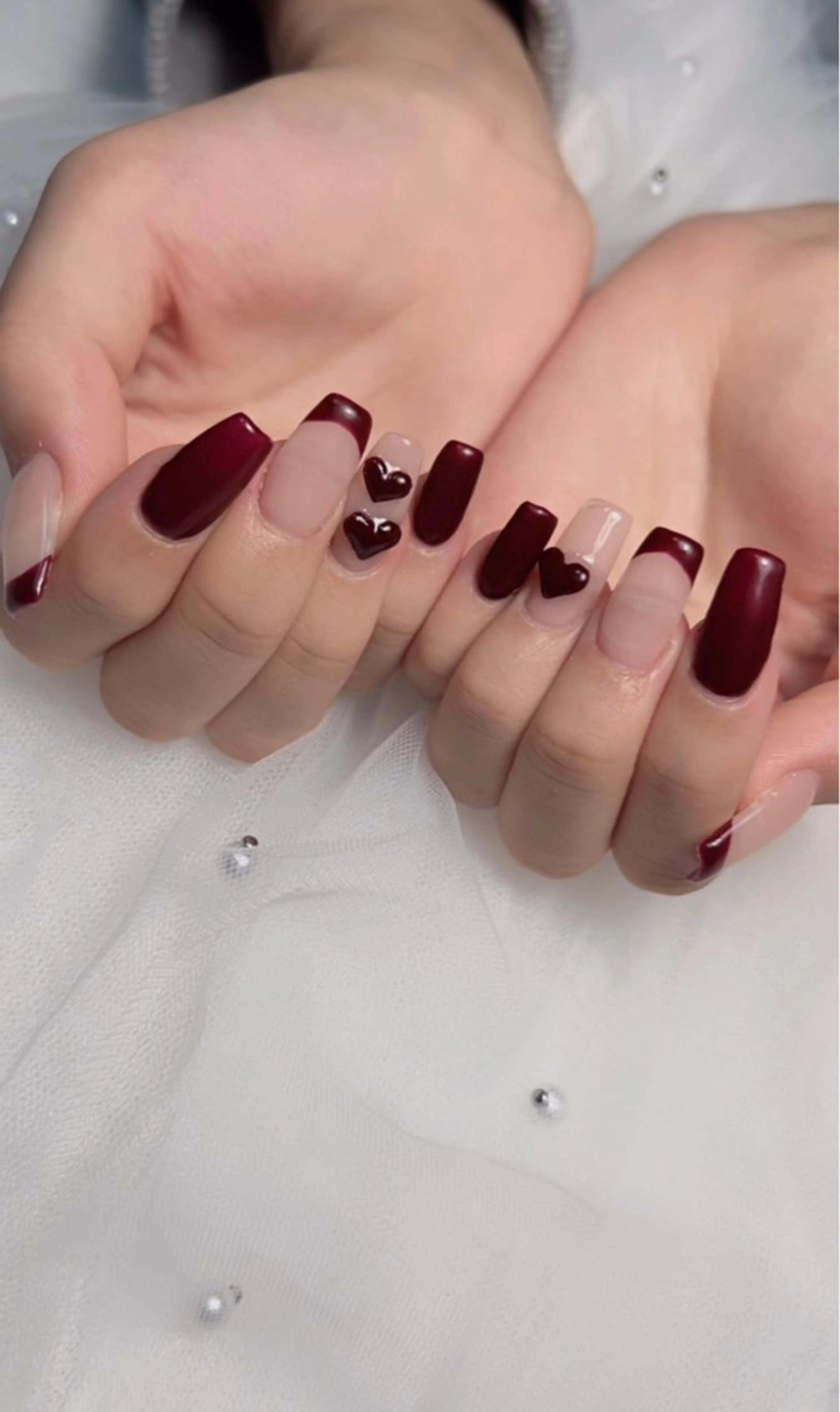 ネイル 長さ出し フレンチネイル ハンドネイル nail salon blancのネイルデザイン