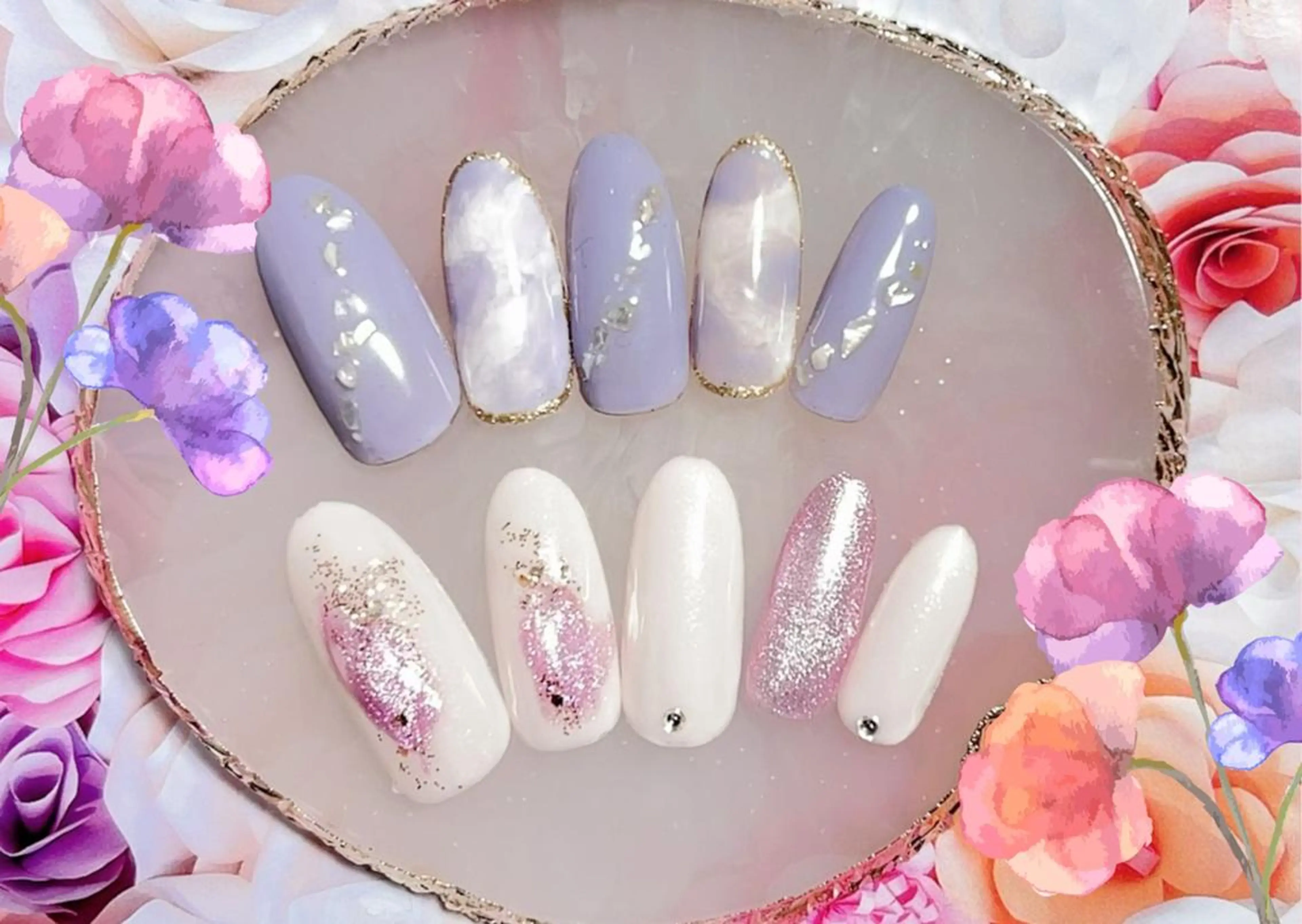 ネイル アートネイル ゴージャス マグネットネイル ニュアンスネイル ワンホンネイル ハンドネイル 伊藤 アップネイルのネイルデザイン