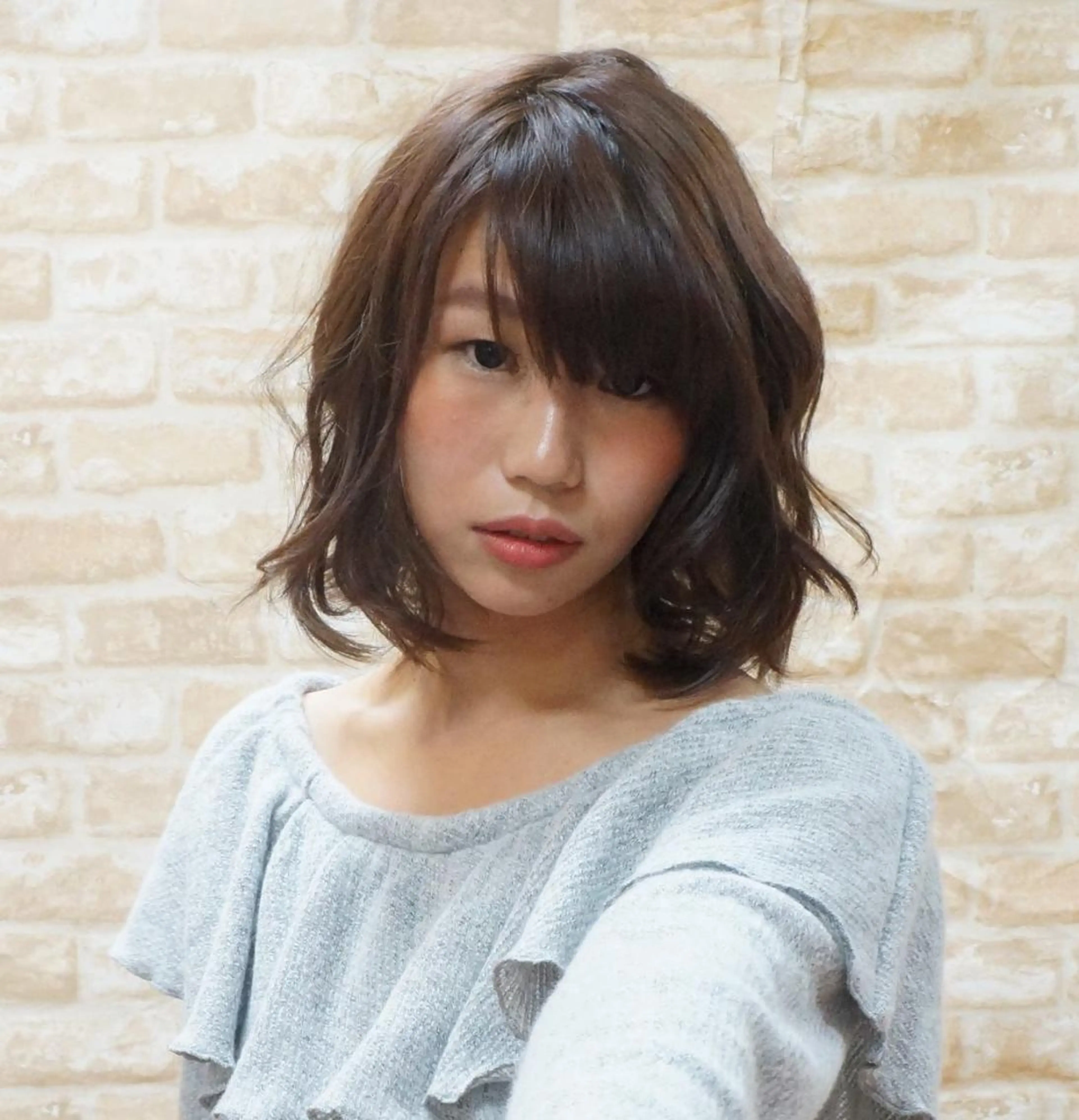 ミディアム カラー レイヤーカット ヘアープランニングゼロ所属・杉本 裕典のヘアスタイル