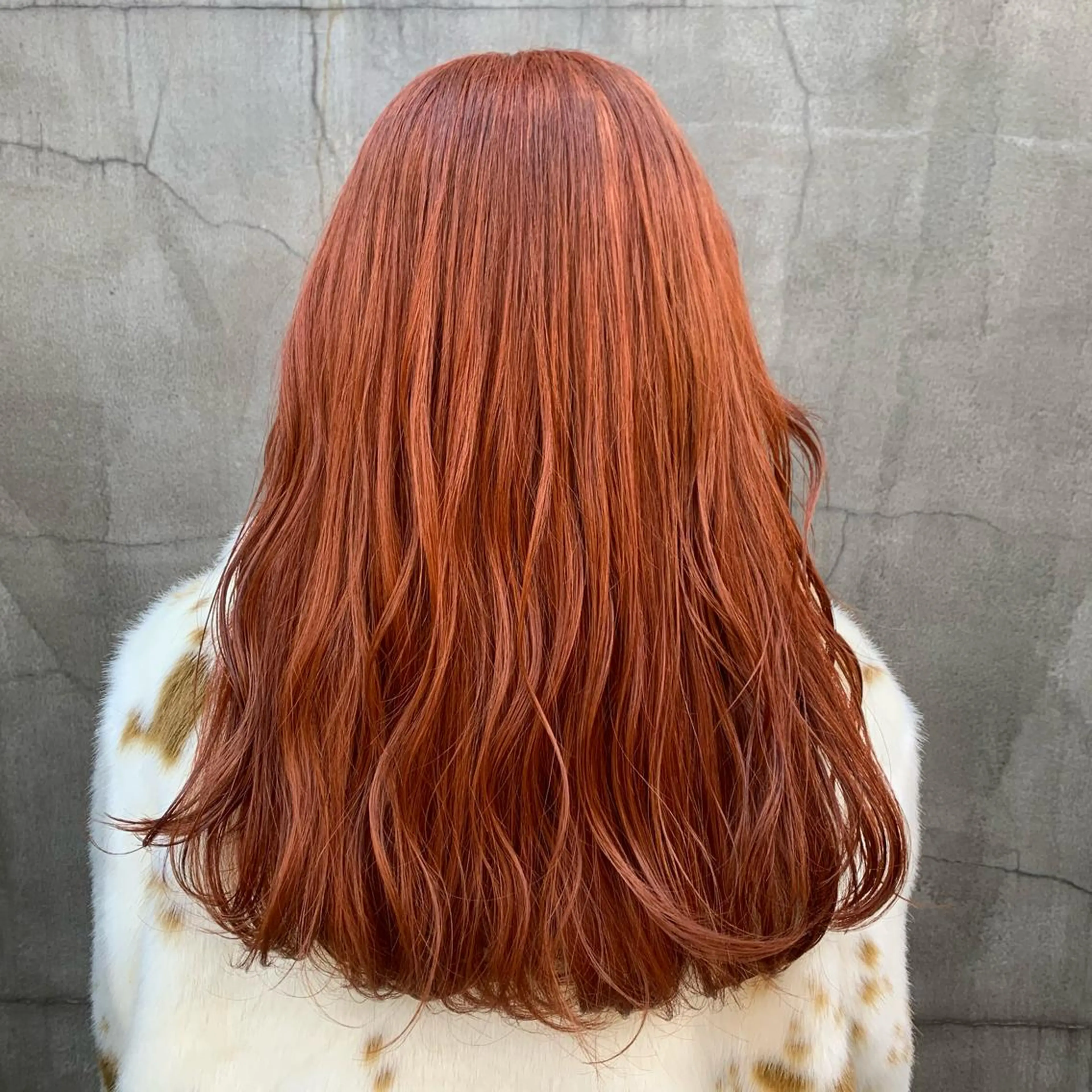 ロング カラー ヘアアレンジ ブラウンカラー オレンジ オレンジブラウン 髪質改善カラー&TR 縮毛矯正/弱酸性矯正のヘアスタイル