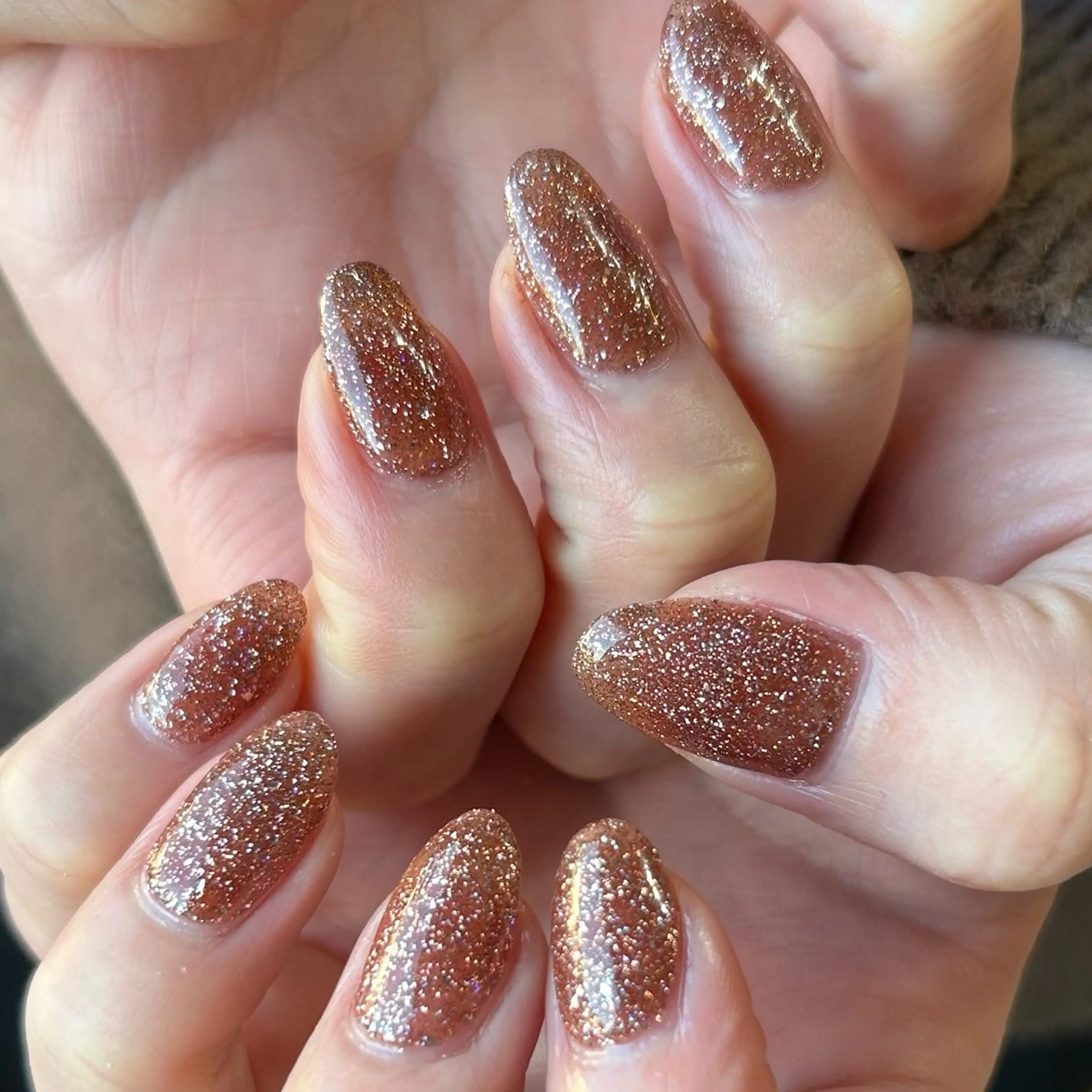 ネイル ブラウン フラッシュネイル ユイットジョアーズ宇都宮所属・sato/ ユイットジョアーズのネイルデザイン