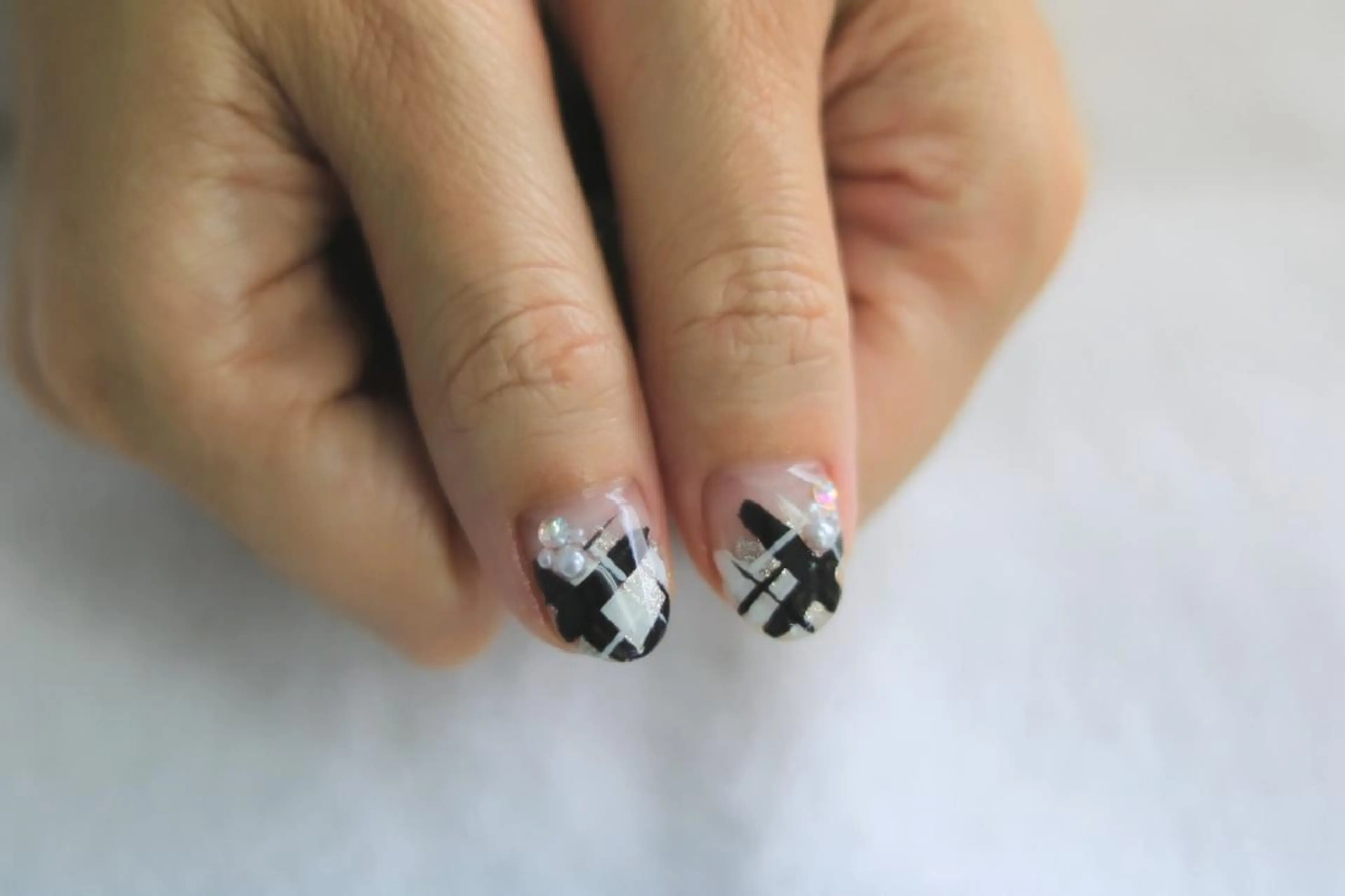 ネイル クリアネイル シルバー Nail Atelier B.所属・Nail Atelier B.のネイルデザイン