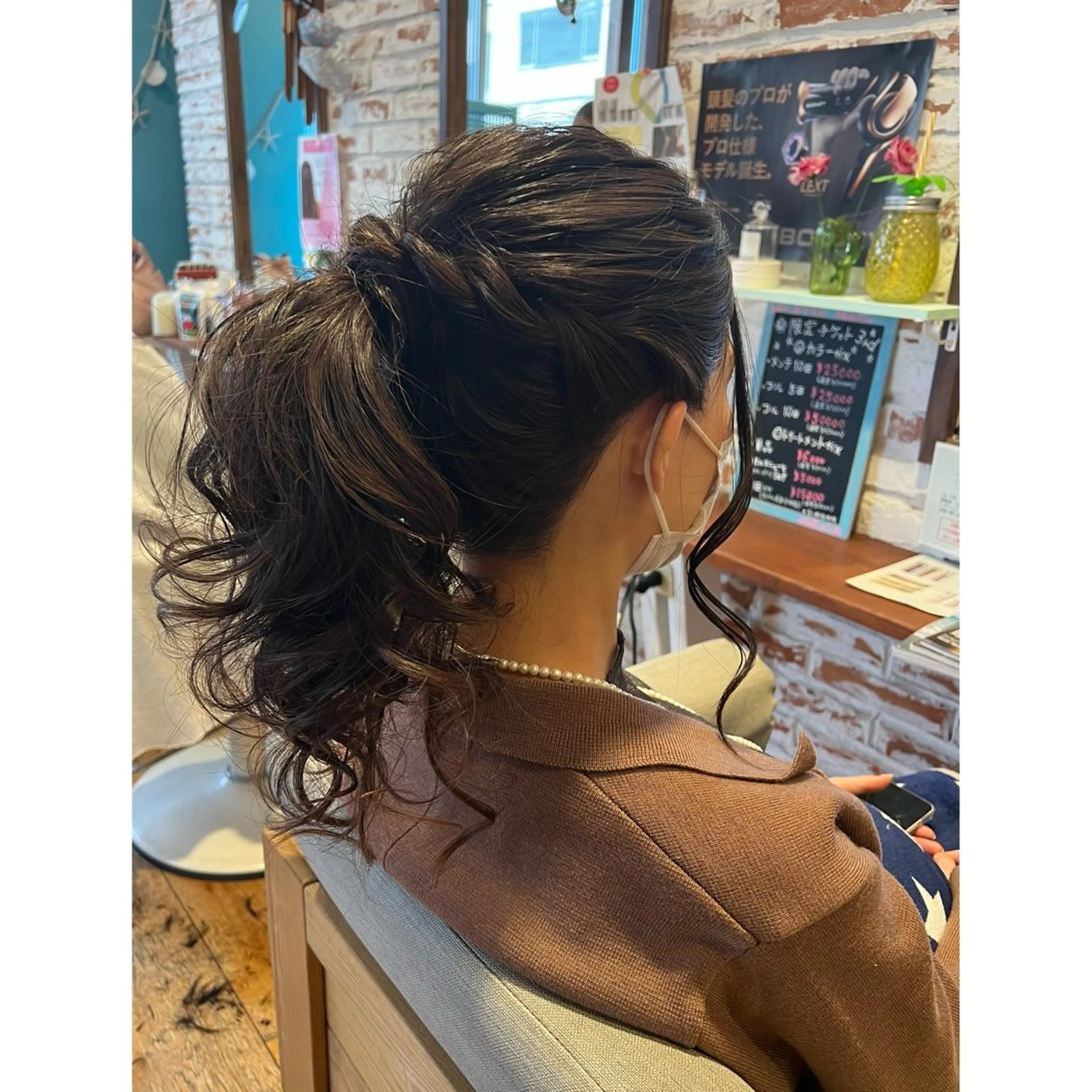 ロング ヘアセット ハイトーン/ ダブルカラー/透明感のヘアスタイル