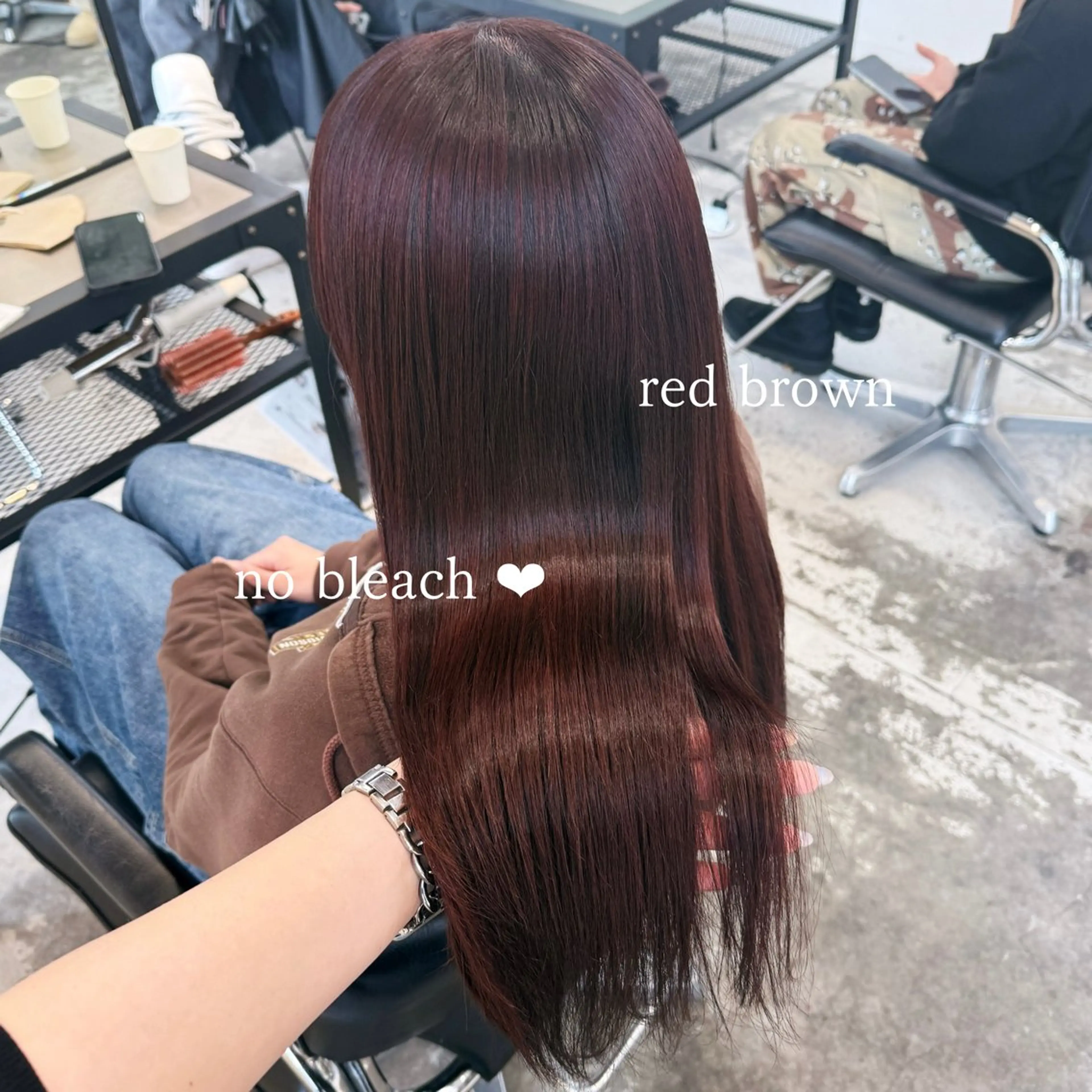 セミロング カラー ブラウンカラー レッドカラー レッドブラウン カット ヘアカラー 🍒暖色✖️レイヤー ／Haruna🍒のヘアスタイル