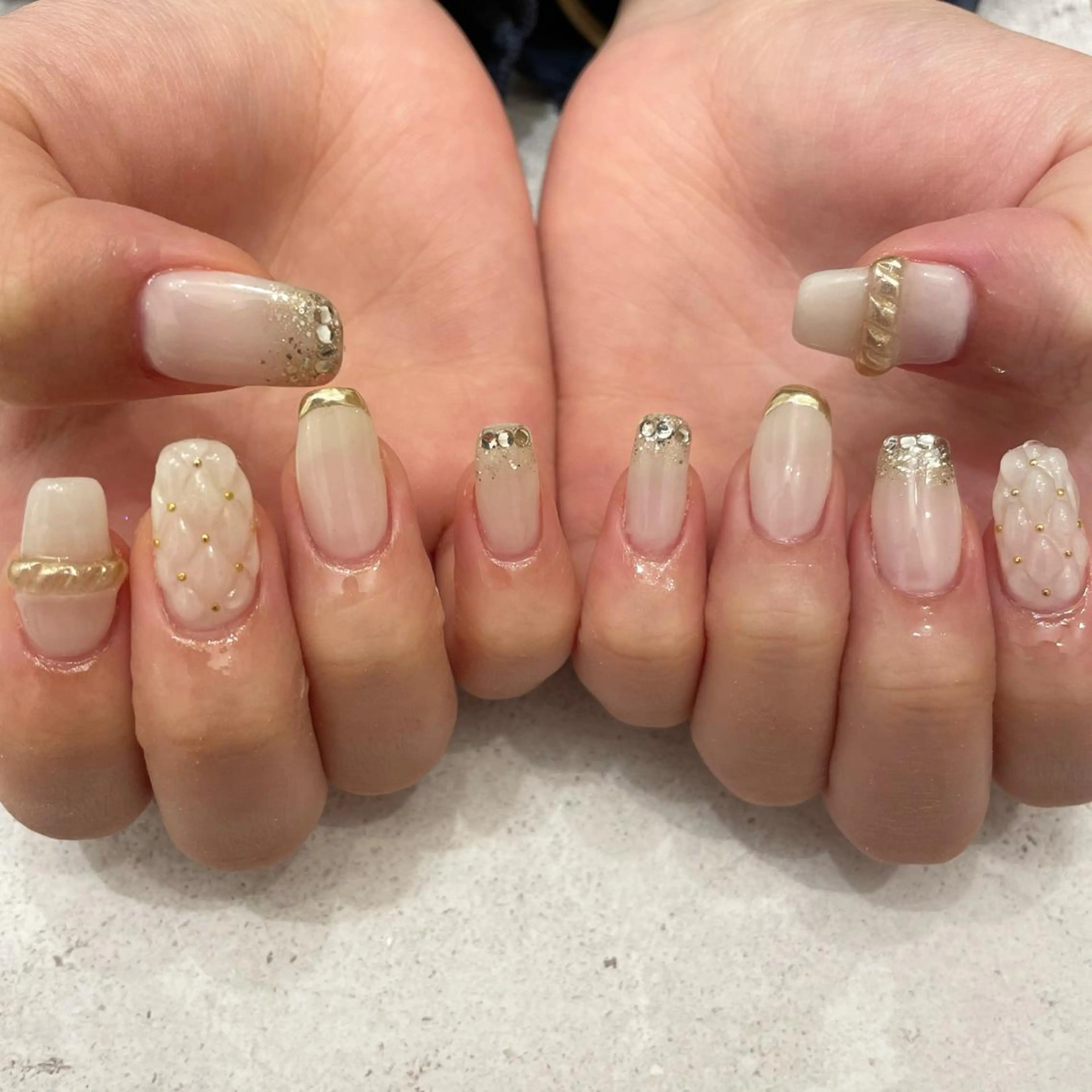 ネイル 成人式 ハンドネイル Sea  nail by emaのネイルデザイン