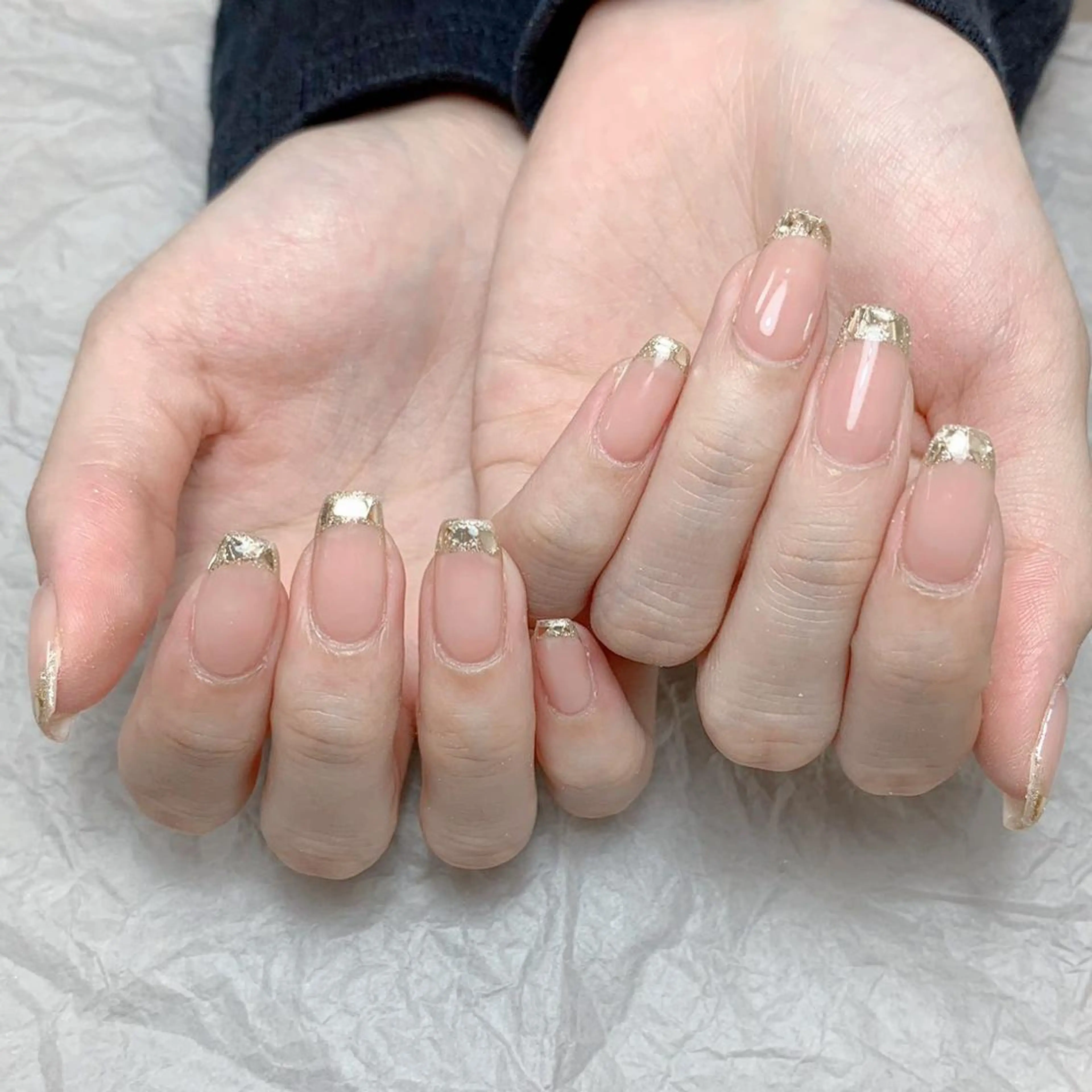 ネイル フレンチネイル ガラスフレンチ Nail Monsterのネイルデザイン