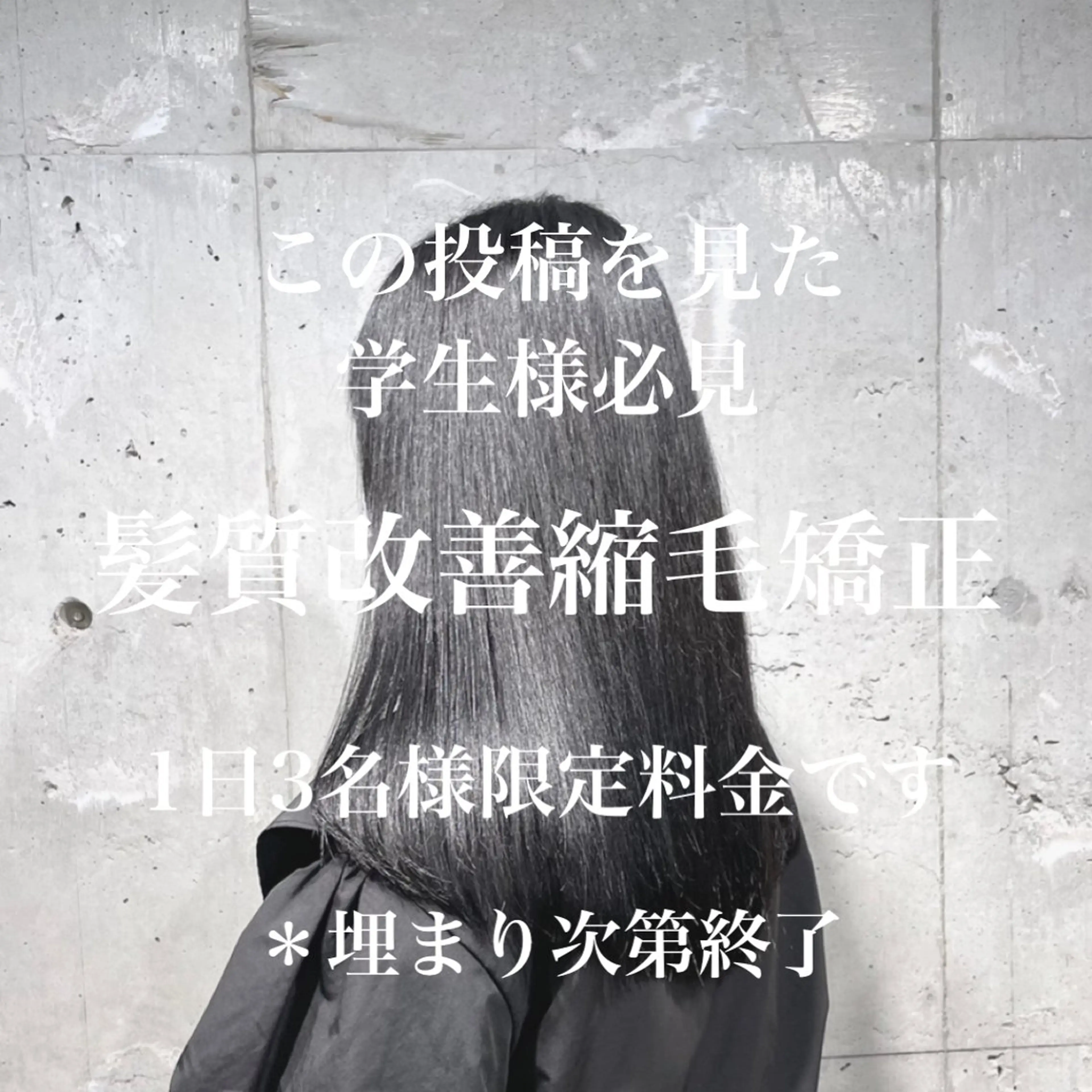 【🪞期間限定🪞】🦋メンテナンスカット＋縮毛矯正＋髪質改善トリートメント🦋の写真