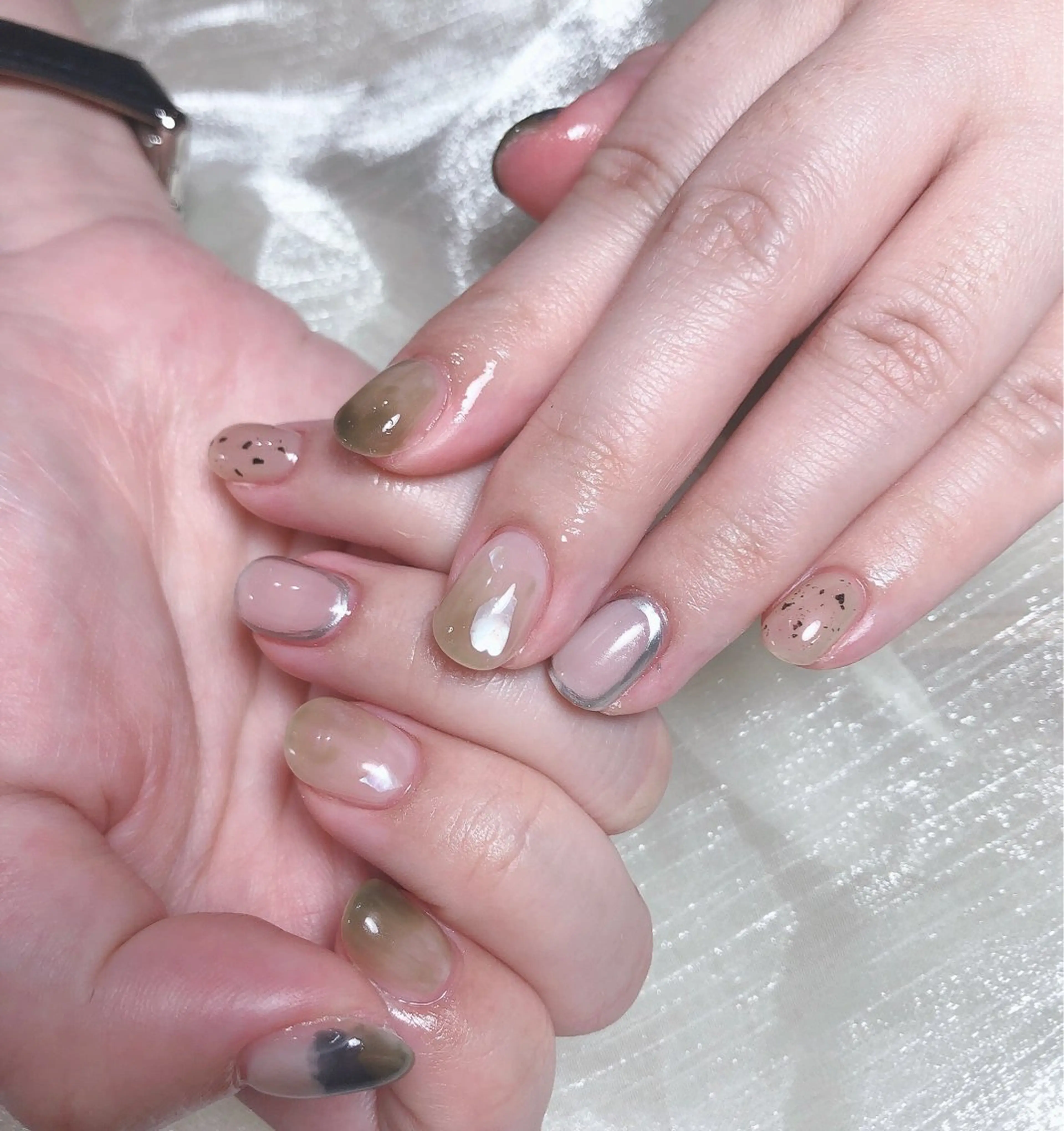 シンプルニュアンスネイルの写真