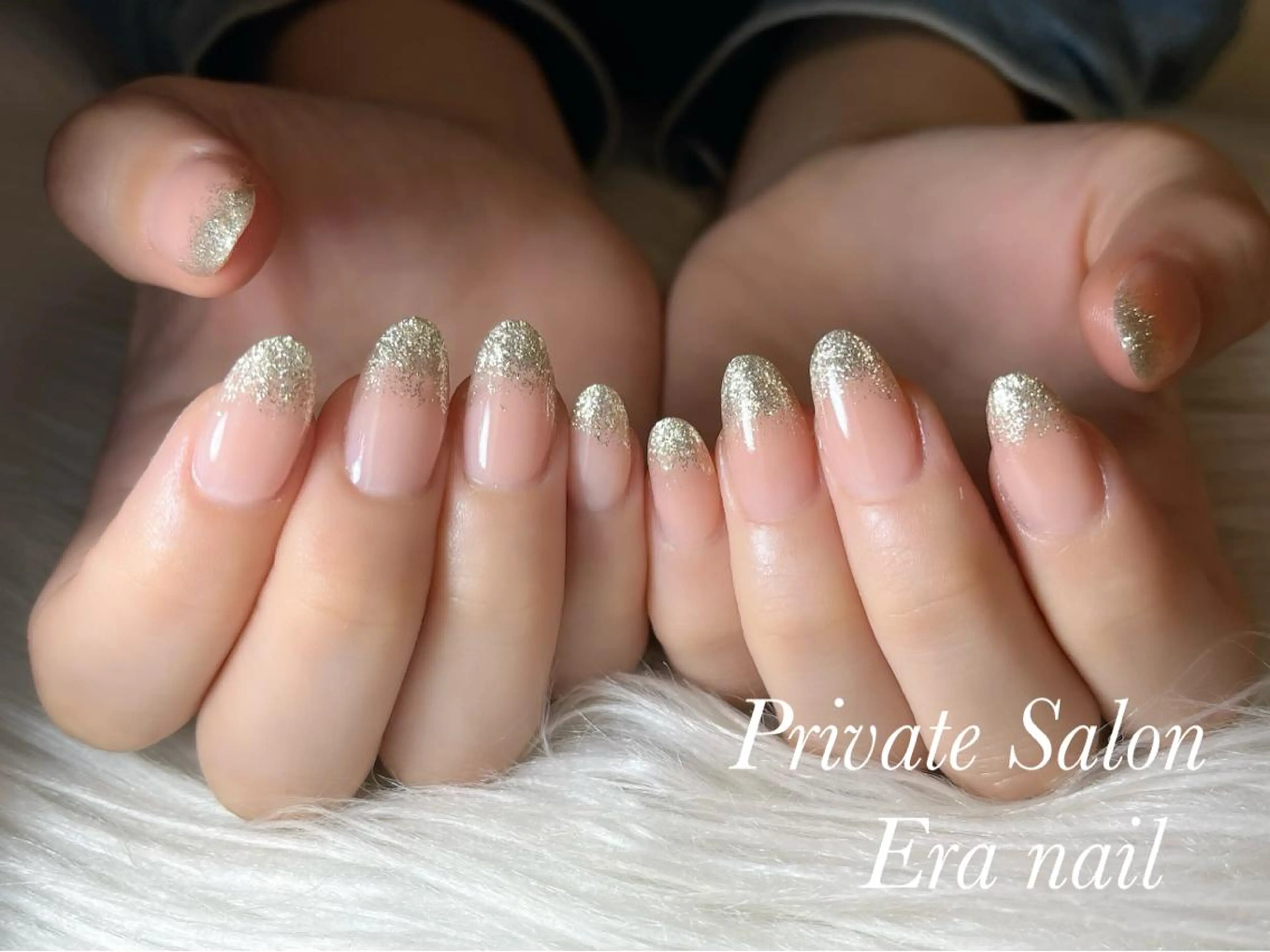 ネイル グラデーション ラメ(グリッター) ラメグラデーション スカルプネイル Era nailのネイルデザイン
