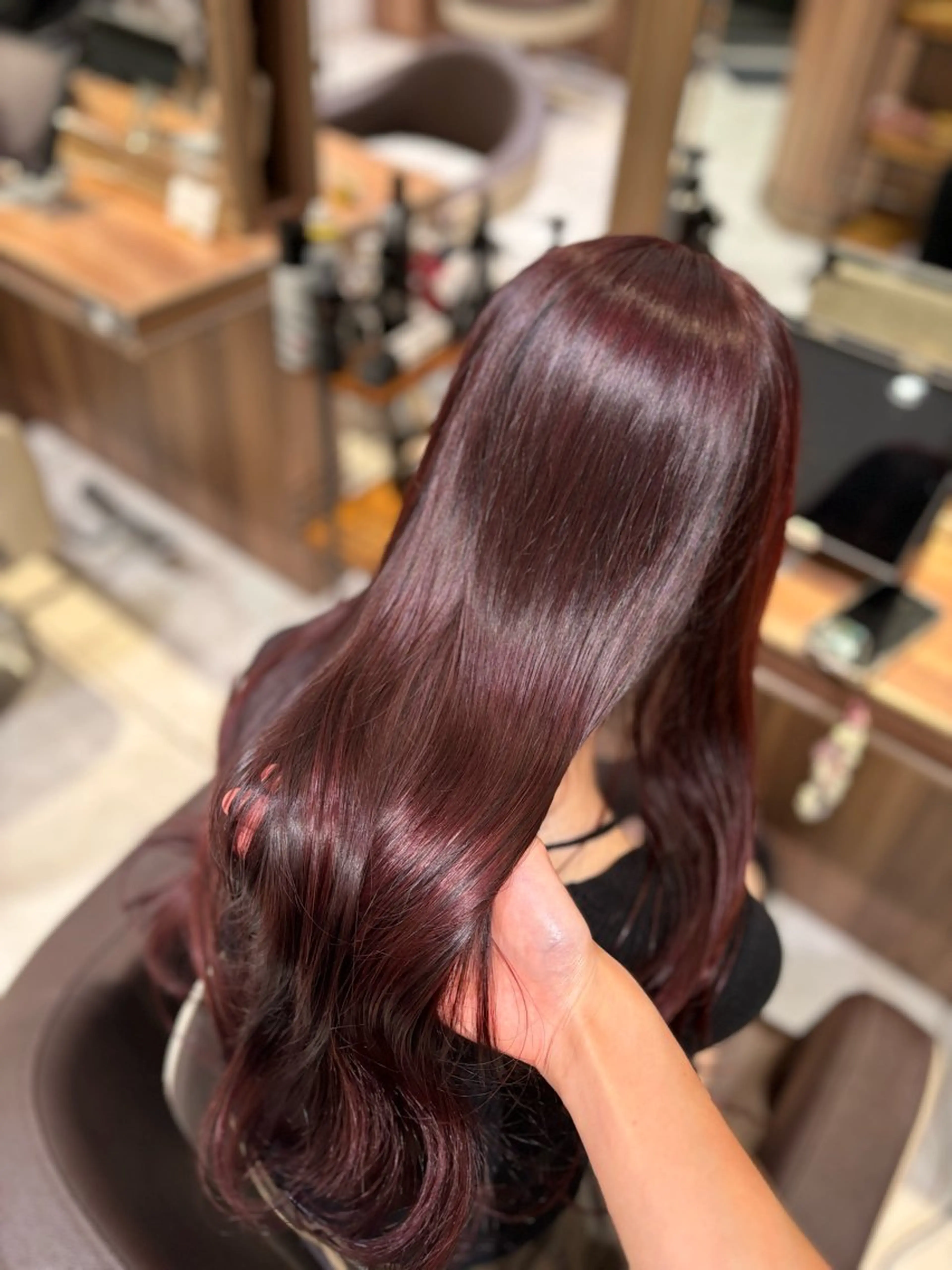 ロング パーマ ツヤ髪縮毛矯正💫/ ハイトーン/あゆみのヘアスタイル