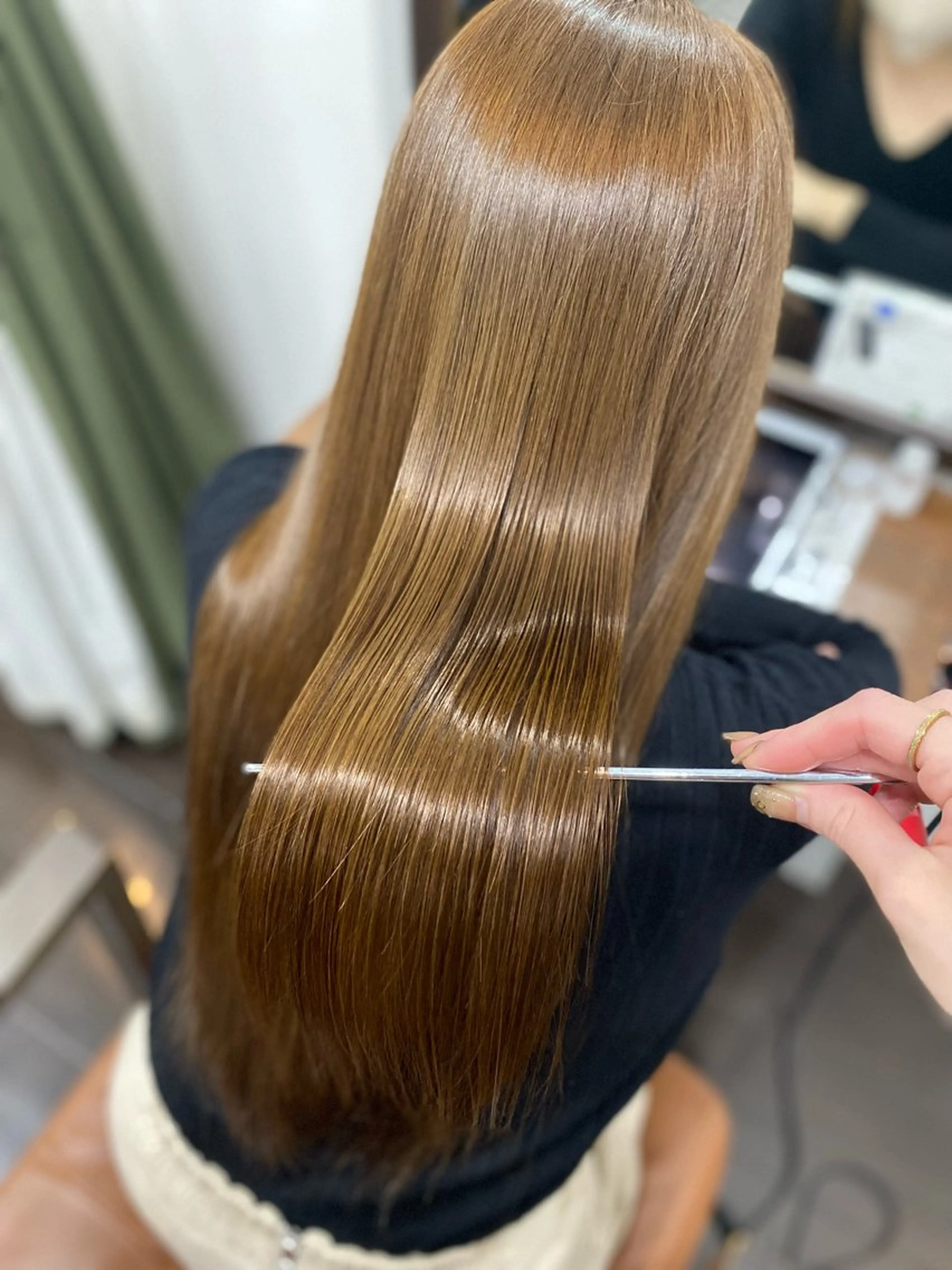 ロング カラー トリートメント 透明感カラー名駅 名駅みゆのヘアスタイル