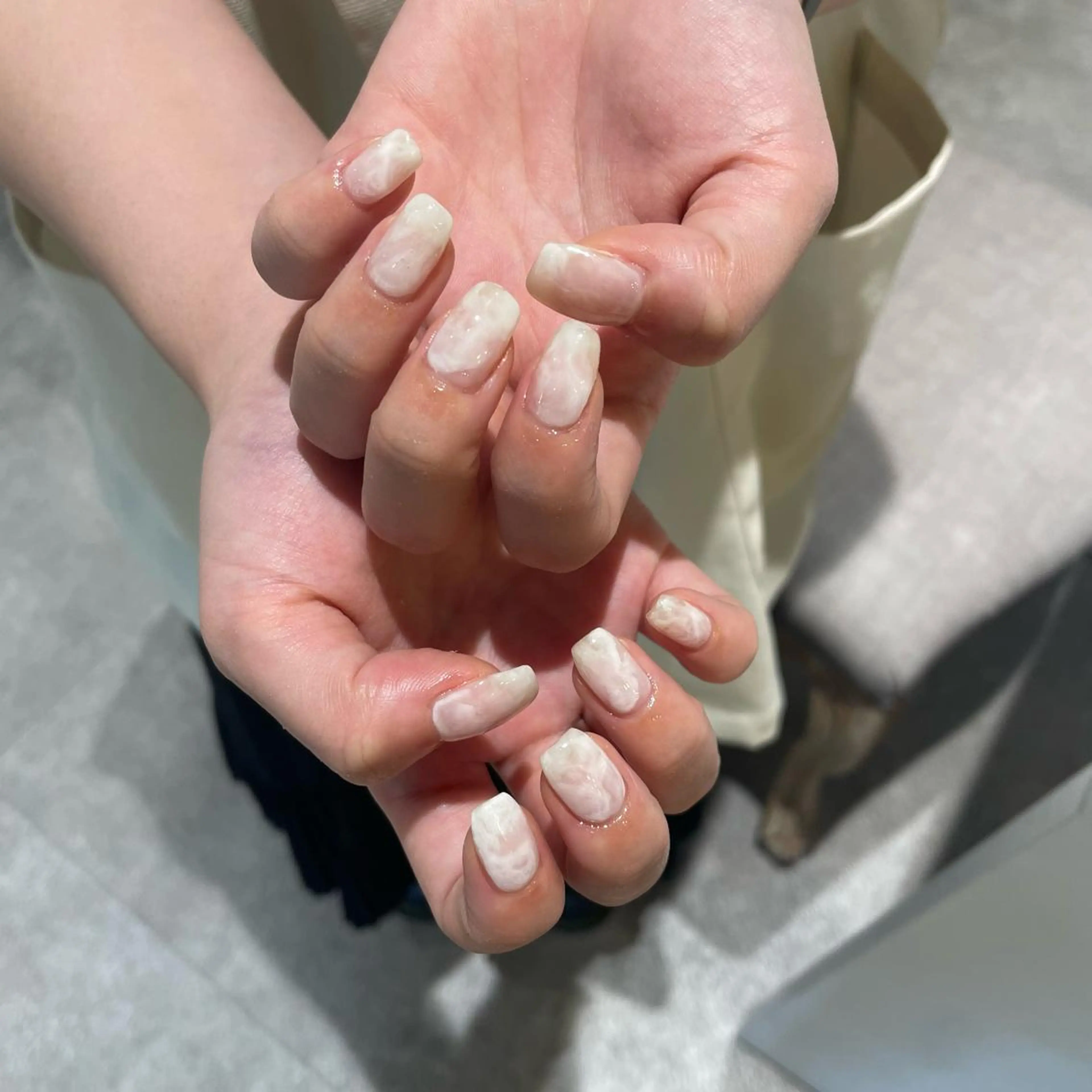 ネイル ニュアンスネイル シンプルネイル ハンドネイル ハイトーン🦄ネイル 💞のぶちのネイルデザイン