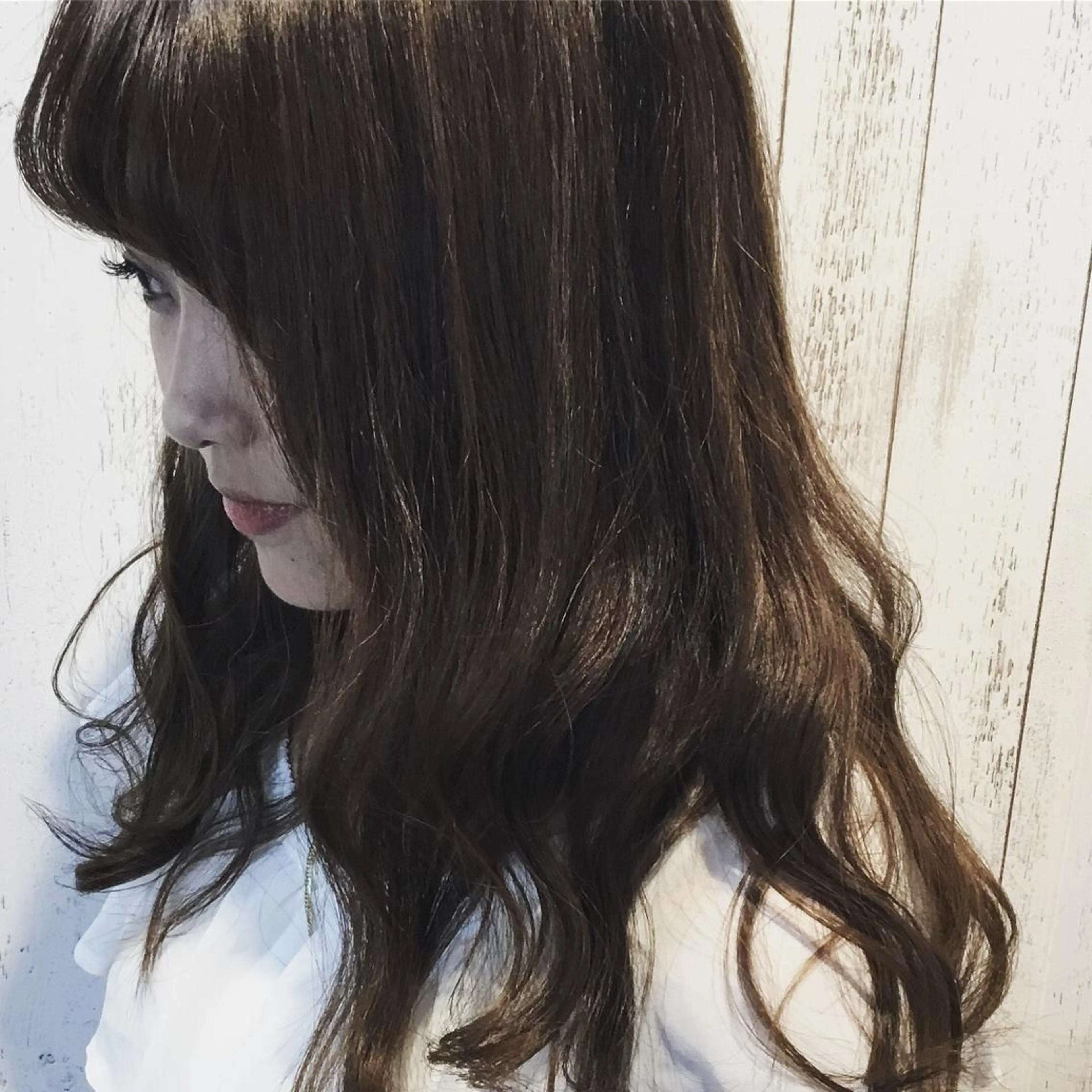 ロング カラー パーマ 金崎 新吾のヘアスタイル