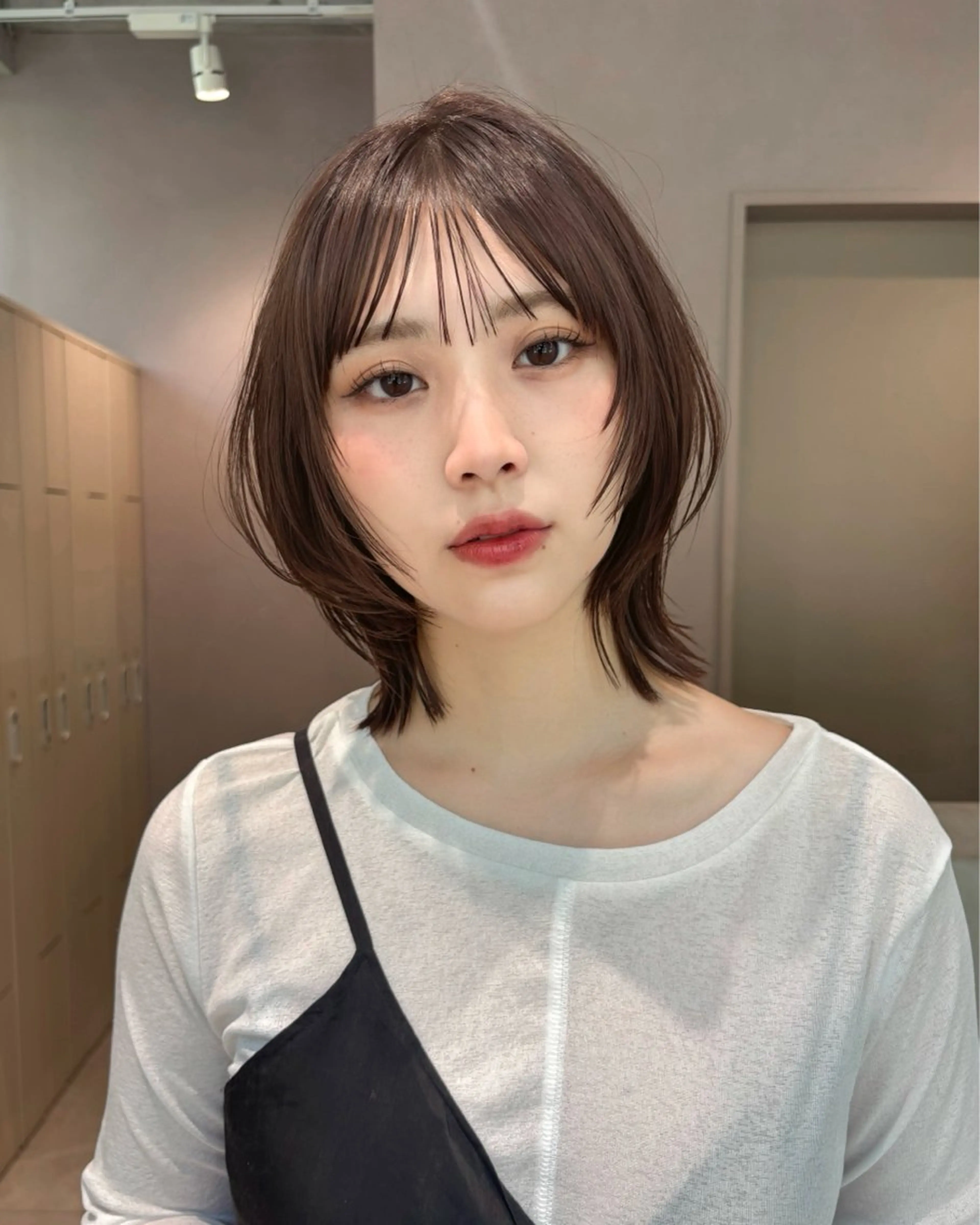 ミディアム カラー ren ボブロブ/ミディアムのヘアスタイル