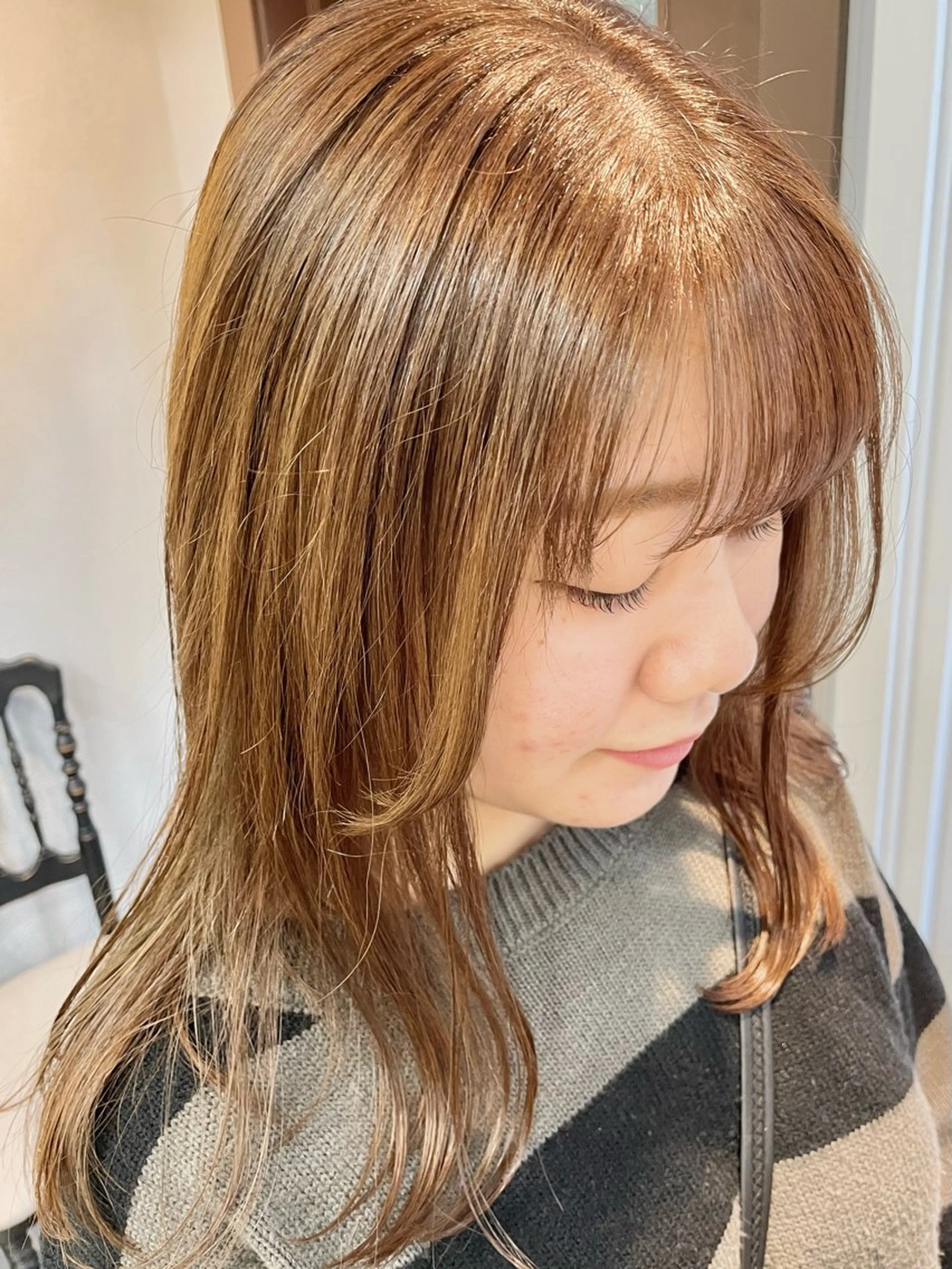 セミロング カラー 🌼似合わせカット 🌼おぎの みき🌼のヘアスタイル