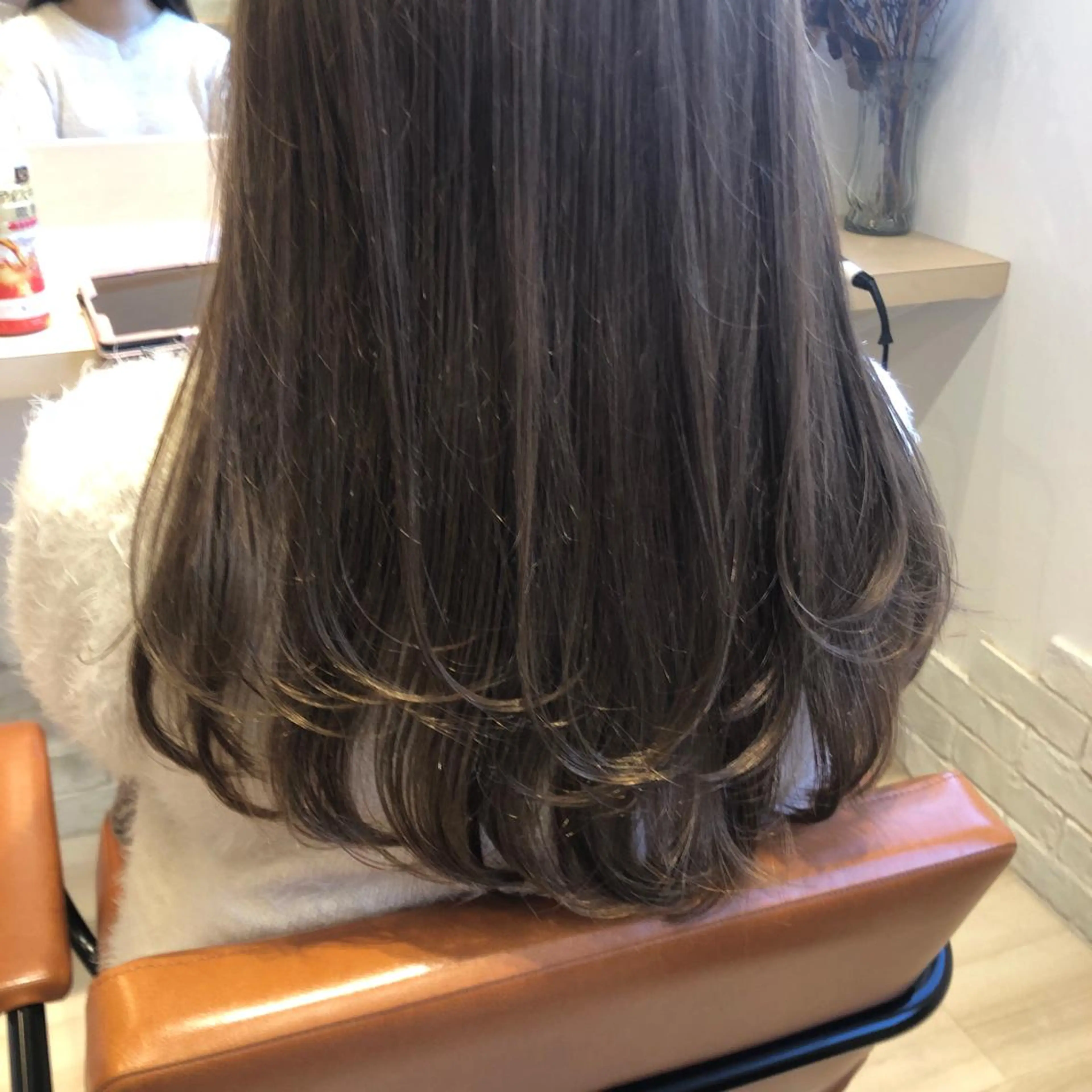 セミロング カラー パーマ ヘアアレンジ レイヤーカット 【ツヤ髪美容師】 ツダケイスケのヘアスタイル