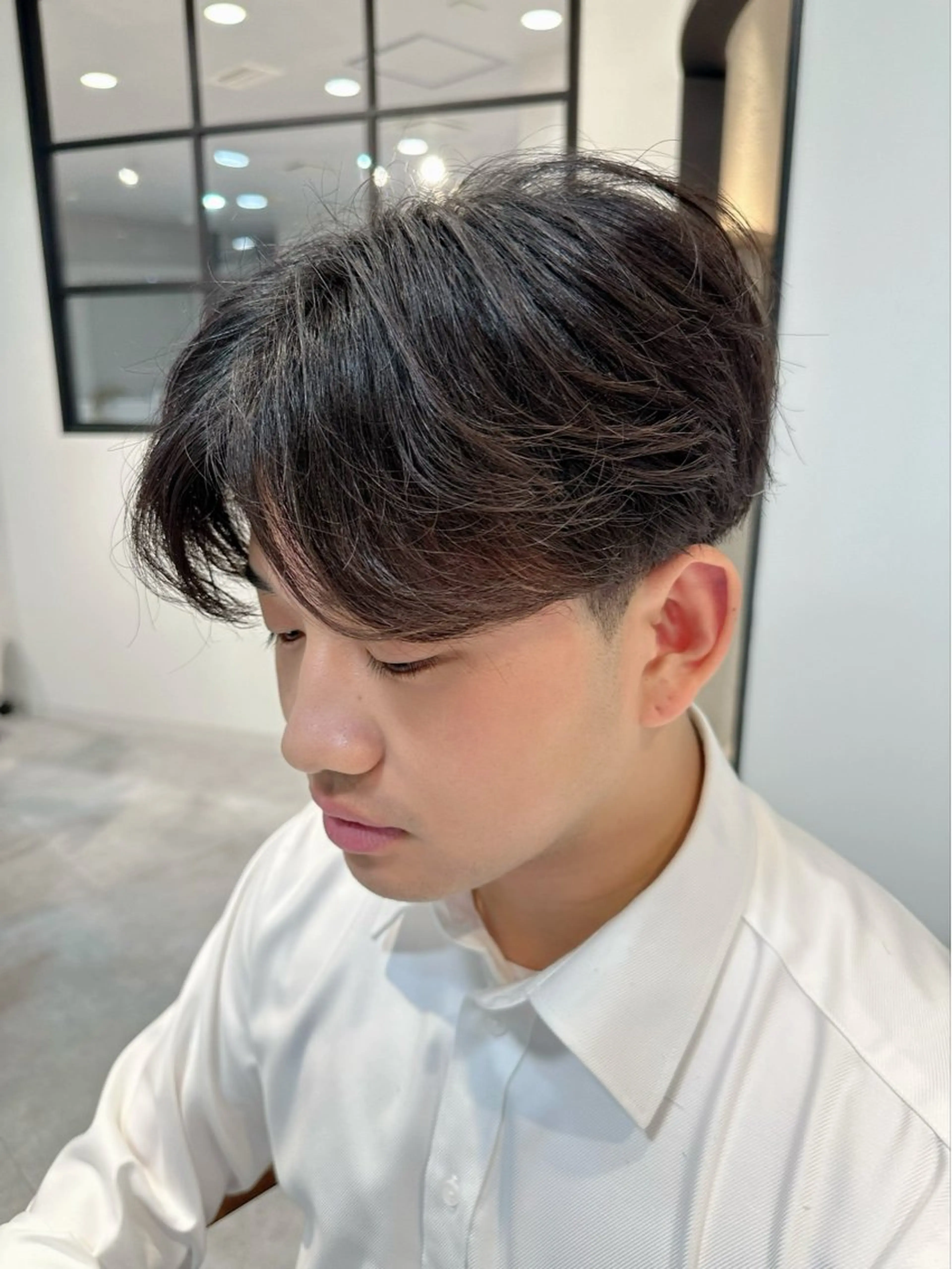 ショート メンズ センターパート 刈り上げ LICO HAIR＆RELAXATION 名駅店所属・メンズ特化美容師/ パーマ/波巻き/陸翔のヘアスタイル