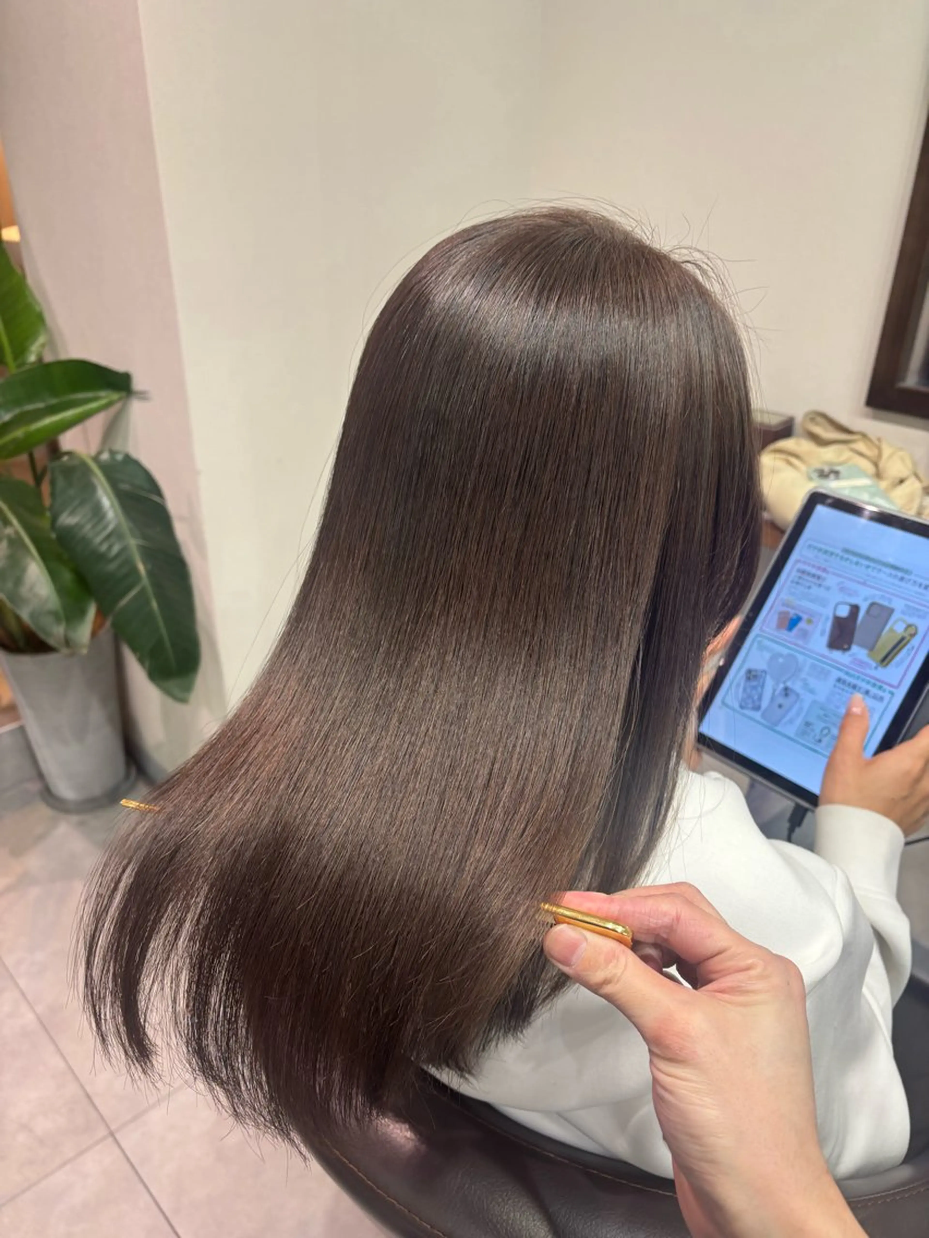 ミディアム 縮毛矯正 トリートメント ROOM所属・髪質改善・縮毛矯正/ 下村陽平のヘアスタイル