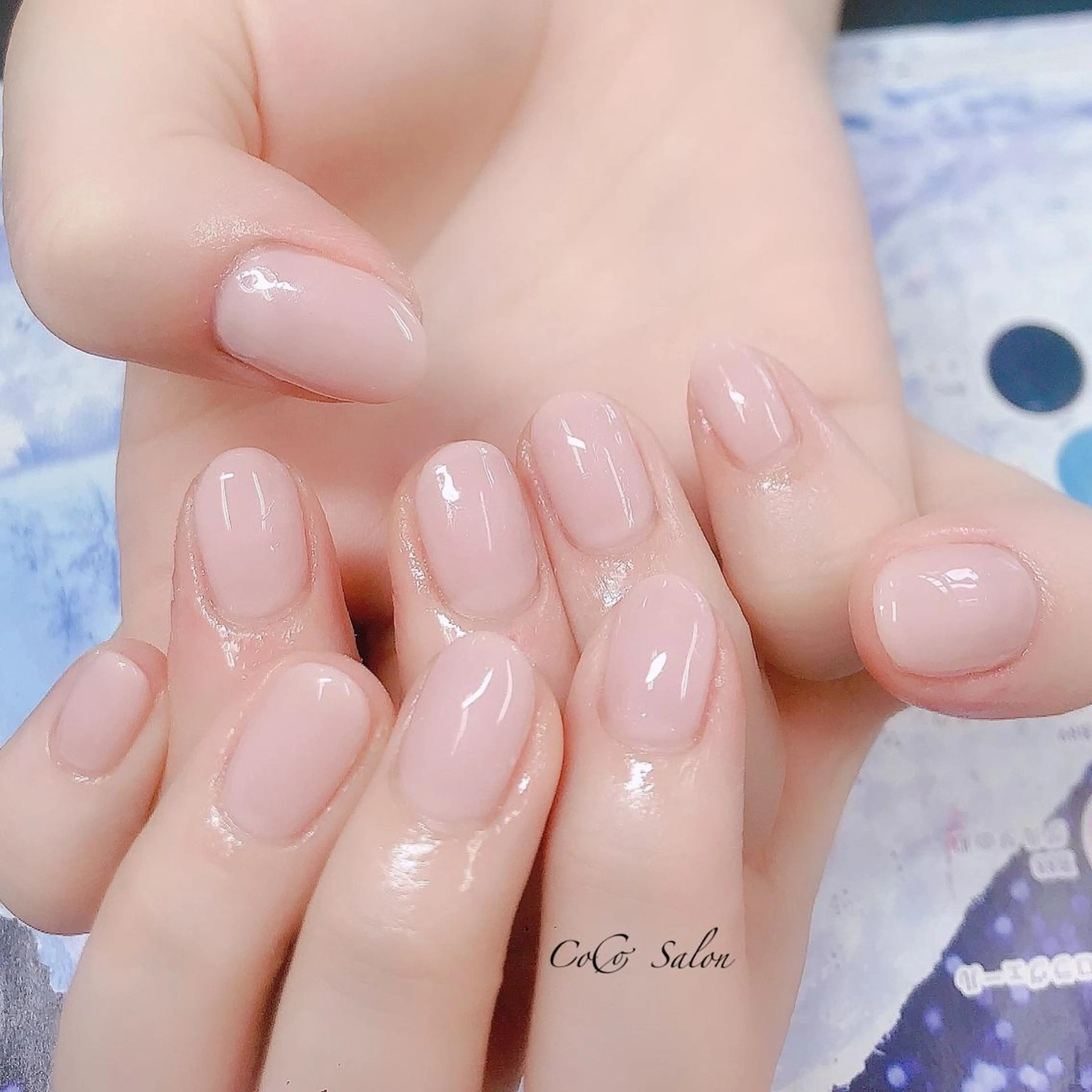 ネイル 長さ出し ジェルネイル オフィスネイル ワンカラーネイル パラジェル CoCoSalon ネイル/まつ毛予約のネイルデザイン