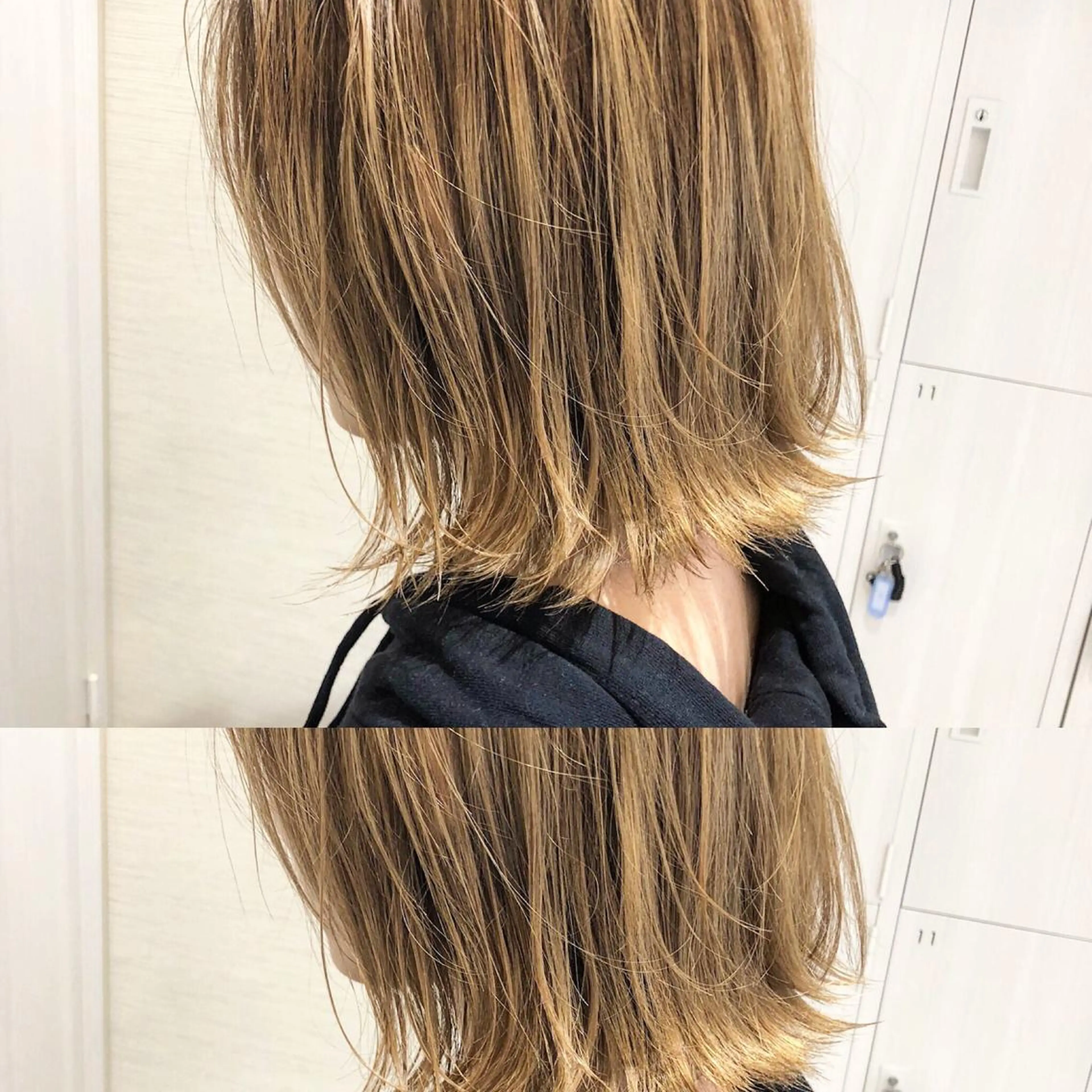 カラー アディクシーカラー アッシュ バレイヤージュ ブリーチ 透明感カラー レイヤー/韓国/ 顔周り/しんやのヘアスタイル