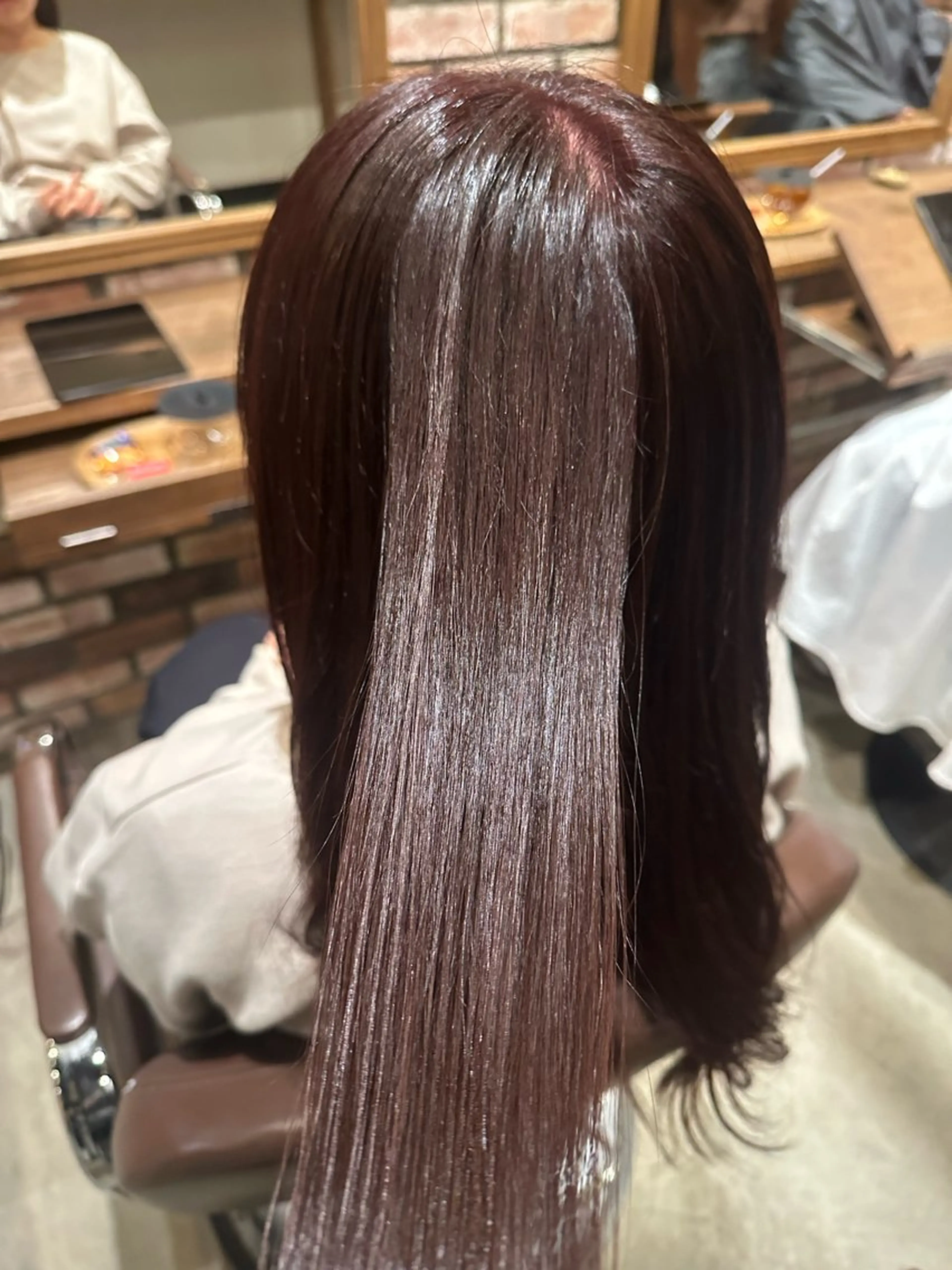 セミロング カラー ピンクカラー elk MARI✩.*˚のヘアスタイル