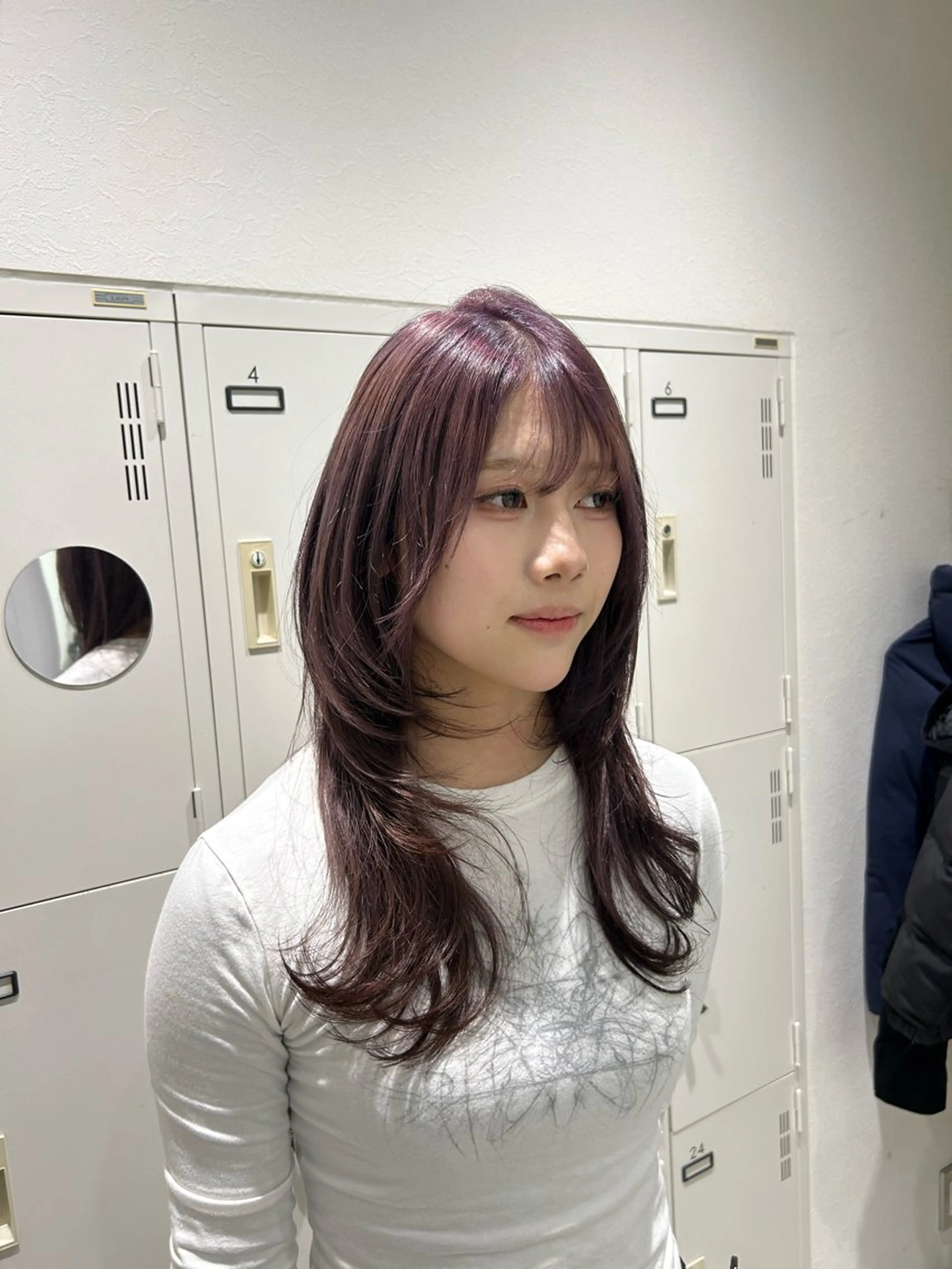 ロング カラー ハイレイヤー レイヤーカット カット トリートメント ピンクカラー🎀/ ミルクティー🍼花音のヘアスタイル