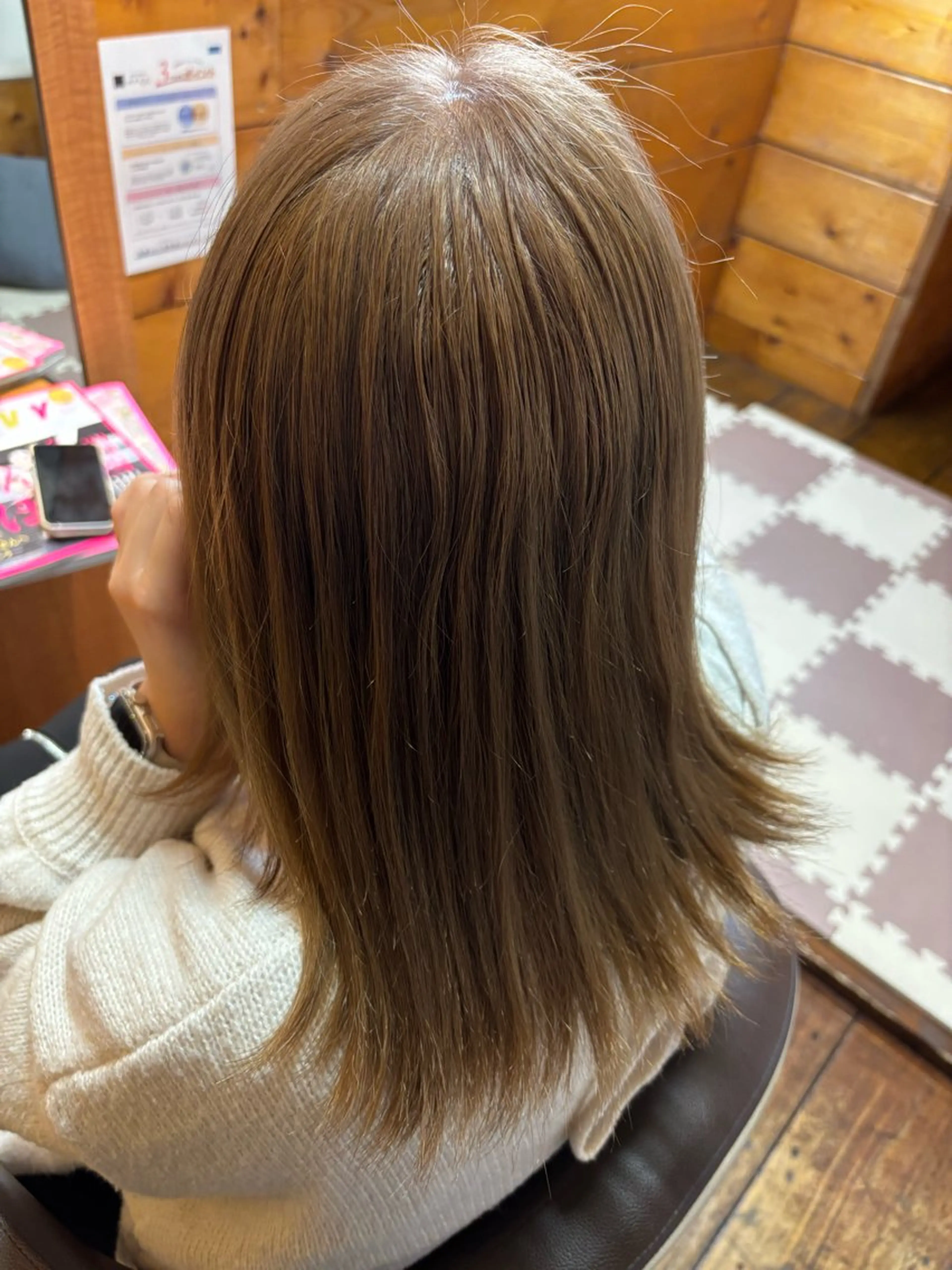 ミディアム カット ヘアカラー よしかわ あいか/京都美容室のヘアスタイル