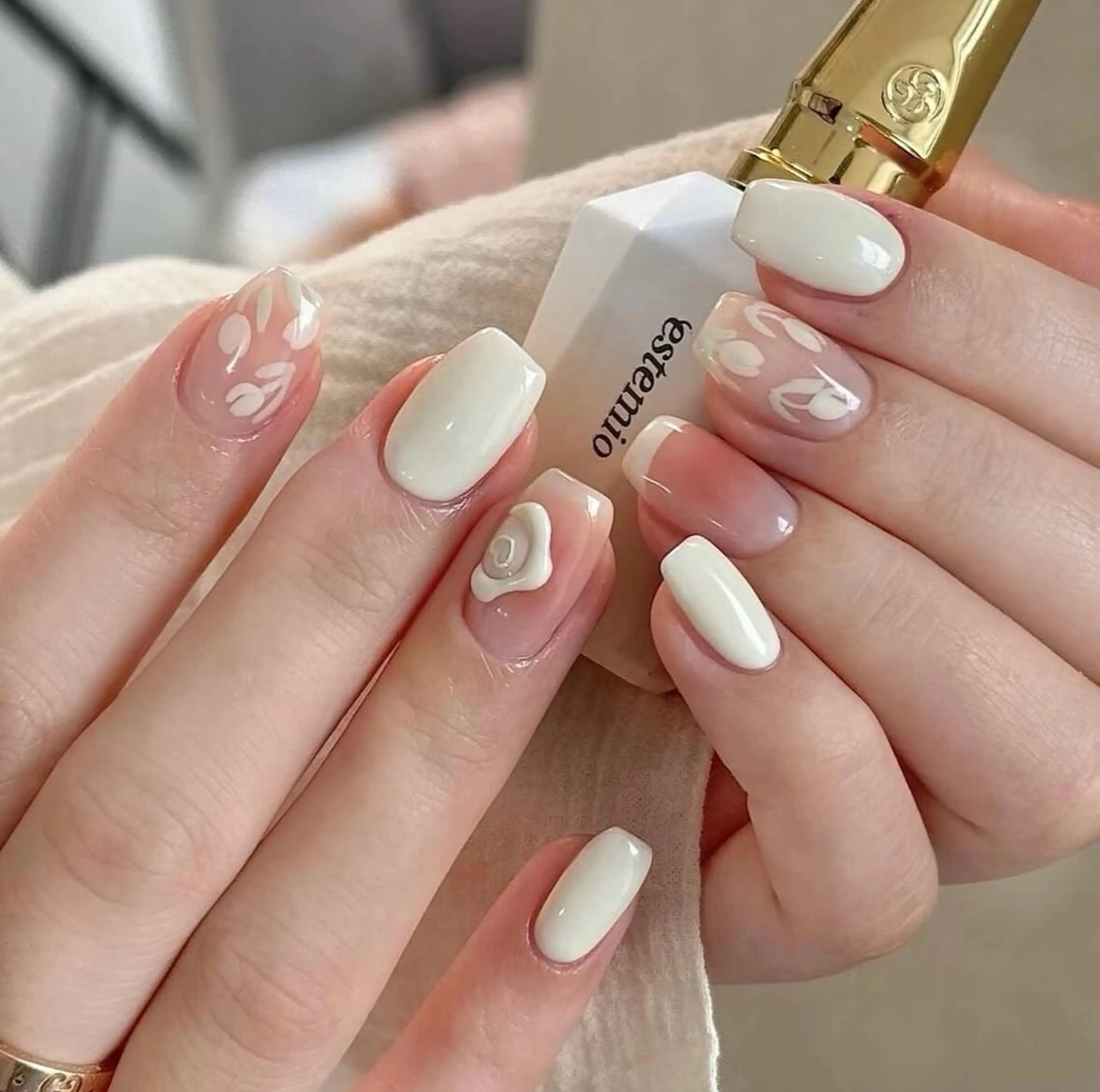 ネイル チークネイル 長さ出し フレンチネイル ガーリー 韓国ネイル sun nail池袋 モデル募集のネイルデザイン