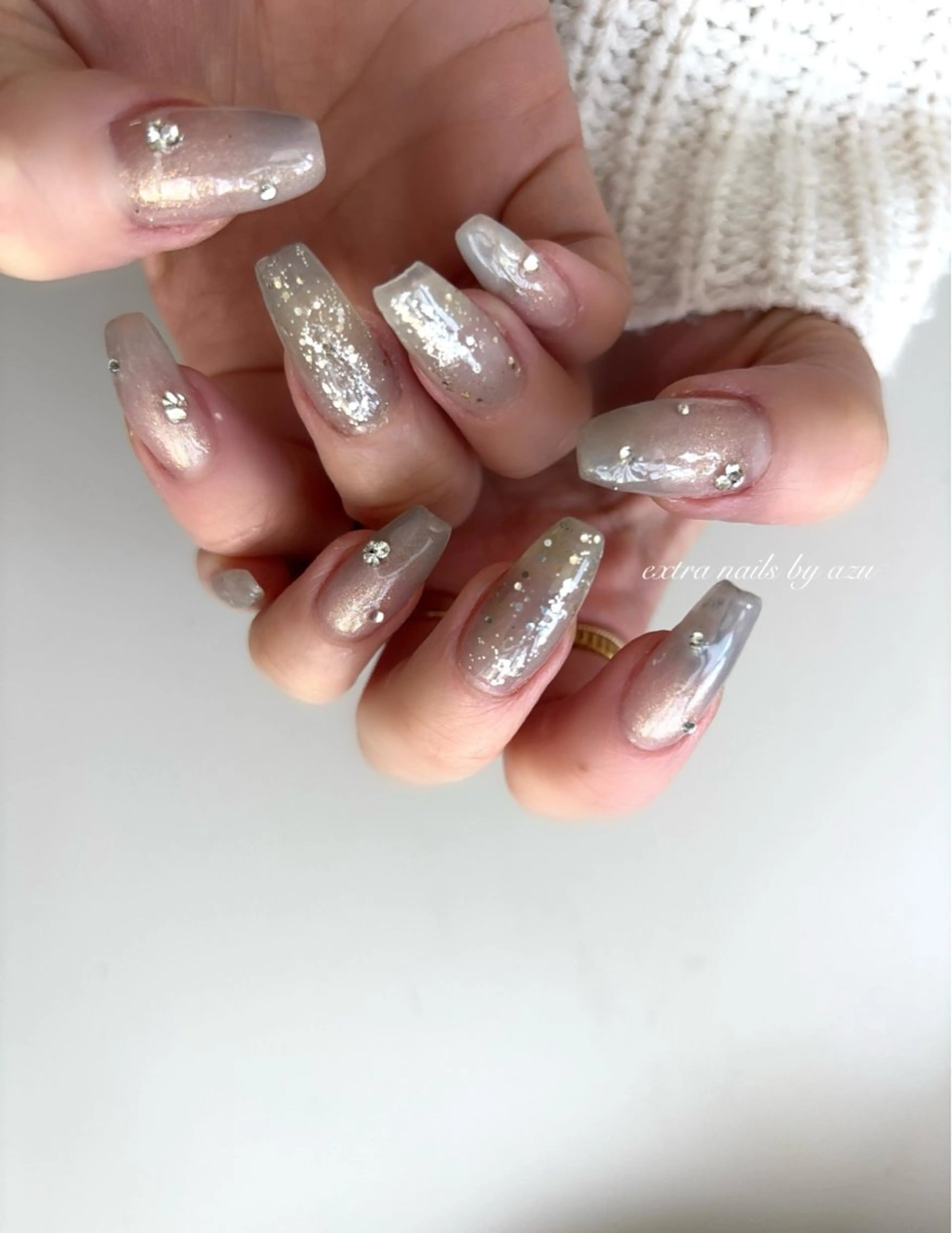 ネイル ストーンネイル ハンドネイル extranails ／lemellaのネイルデザイン
