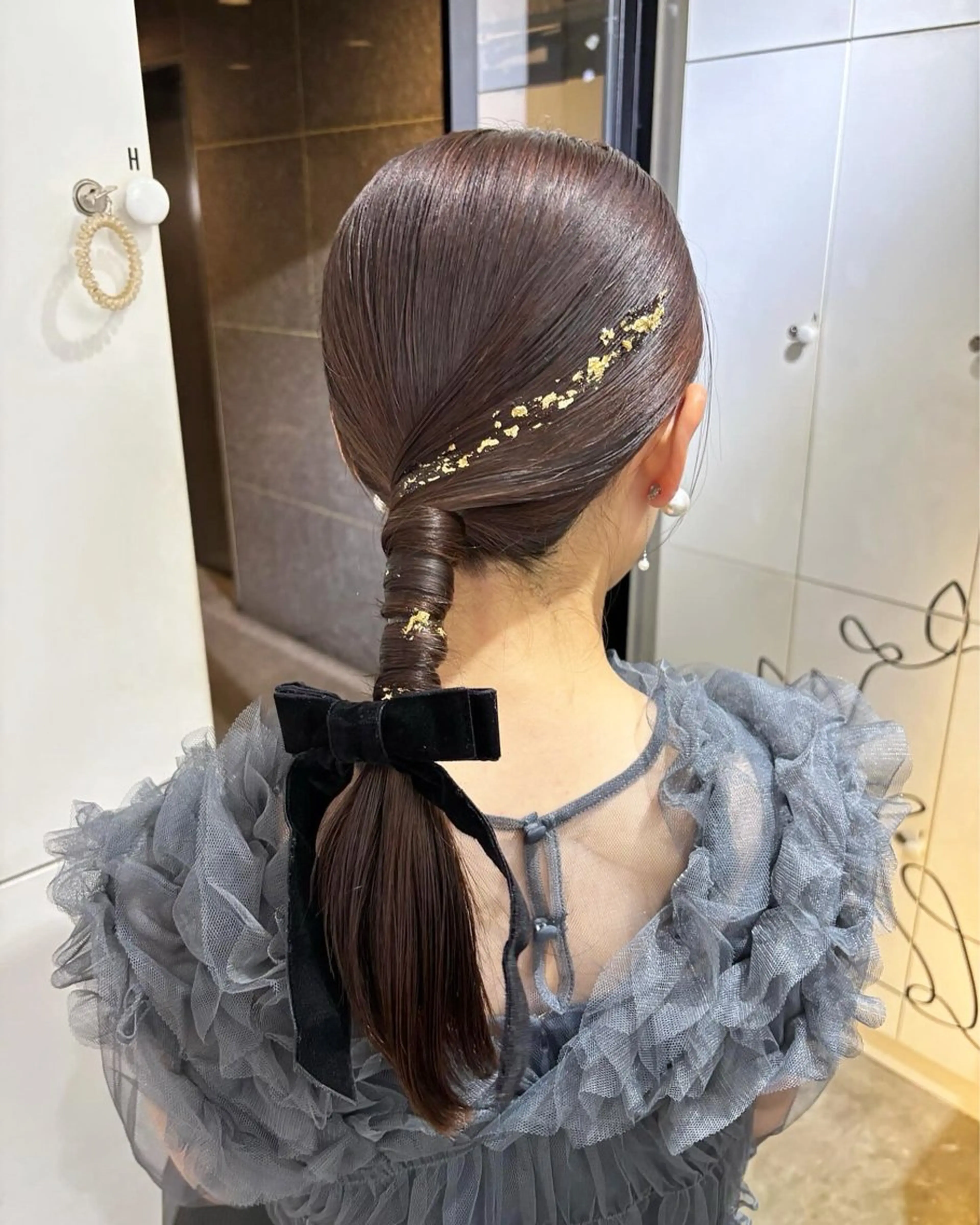 セミロング カラー ヘアアレンジ ヘアセット 梅田 /透明感カラー 🤍narumiのヘアスタイル