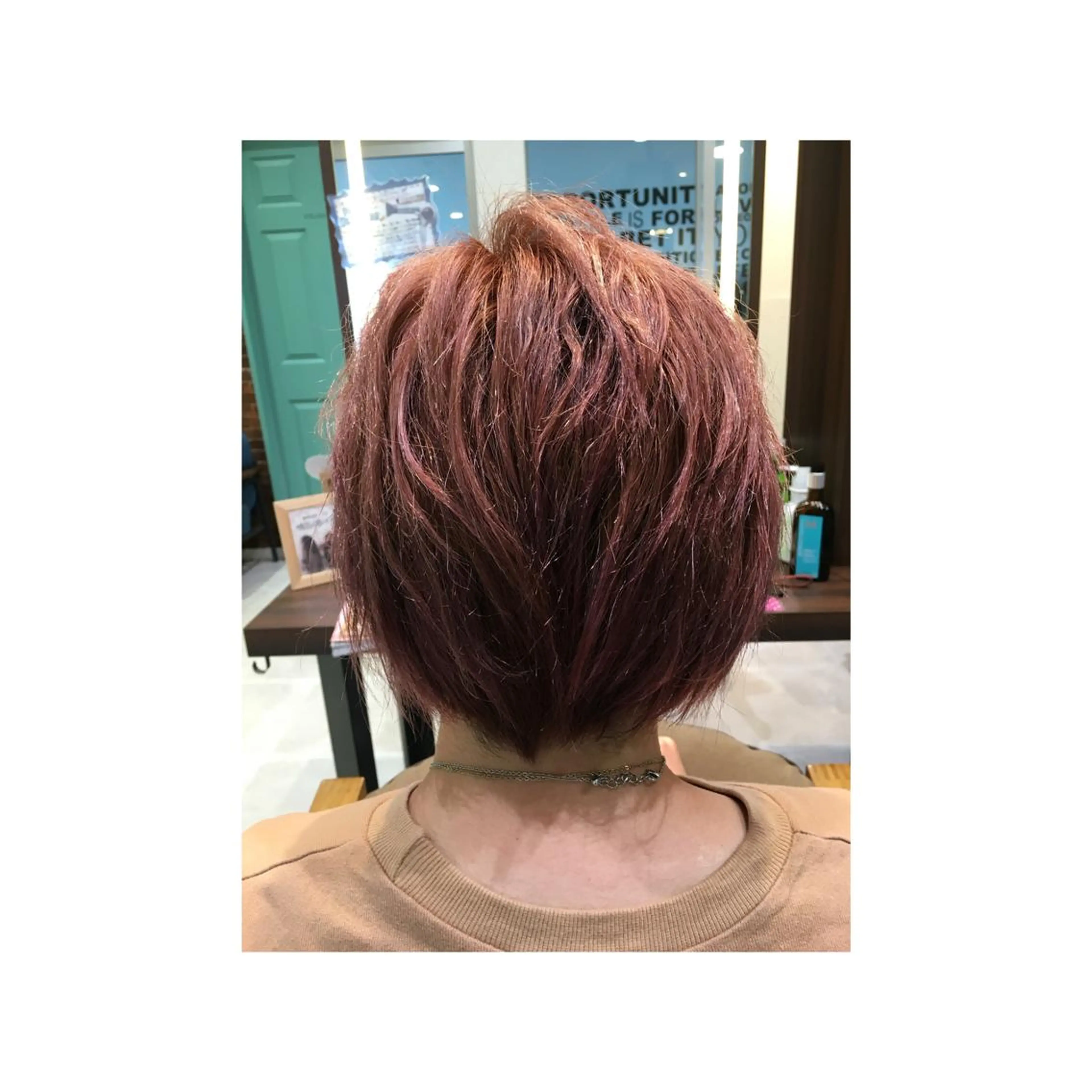 ショート カラー ピンクカラー バイオレットカラー SAKURA 原宿所属・なかの たくみのヘアスタイル