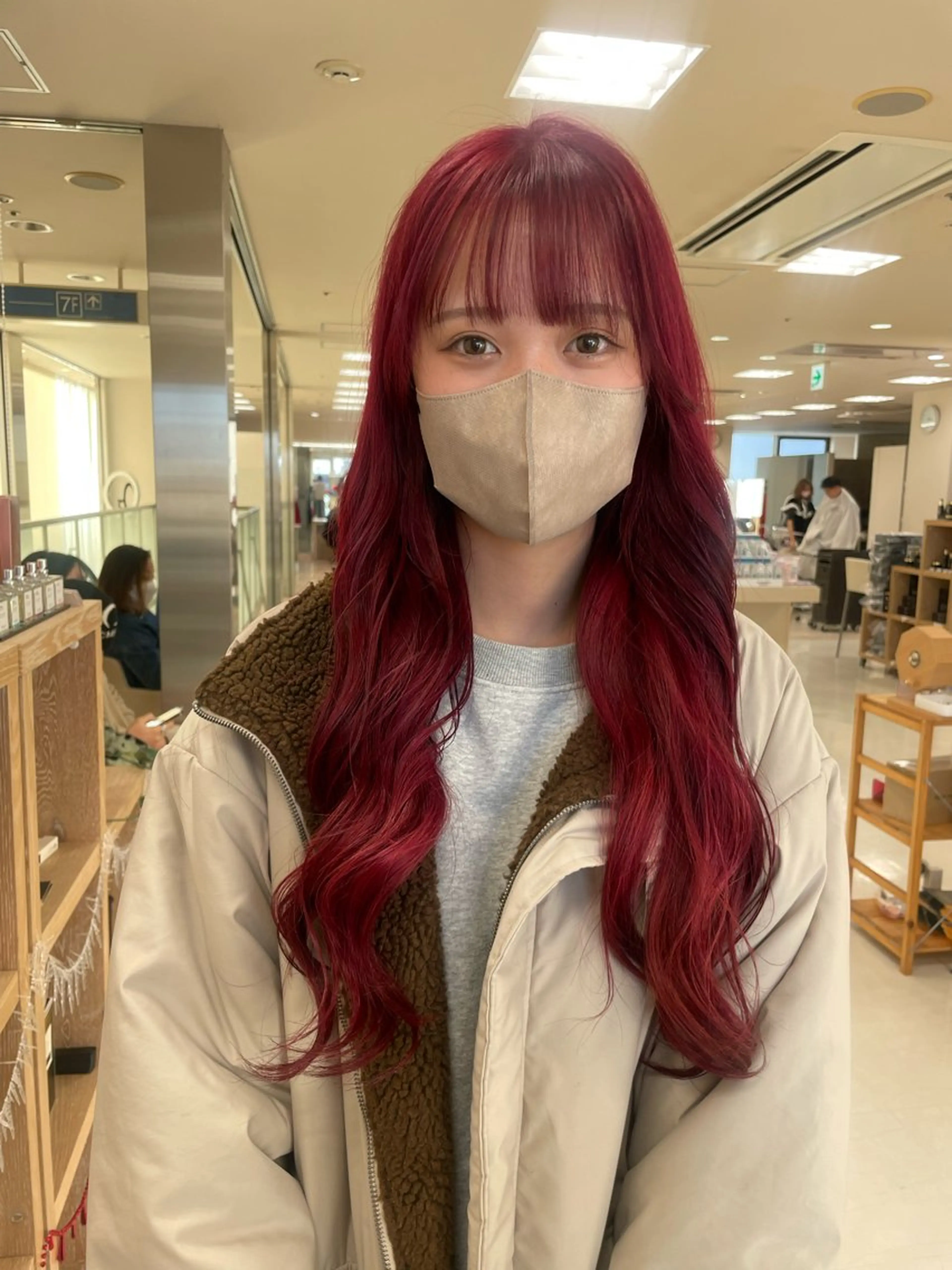 ロング カラー パーマ ヘアアレンジ 🍒KIKUCHI KANAE🍒のヘアスタイル