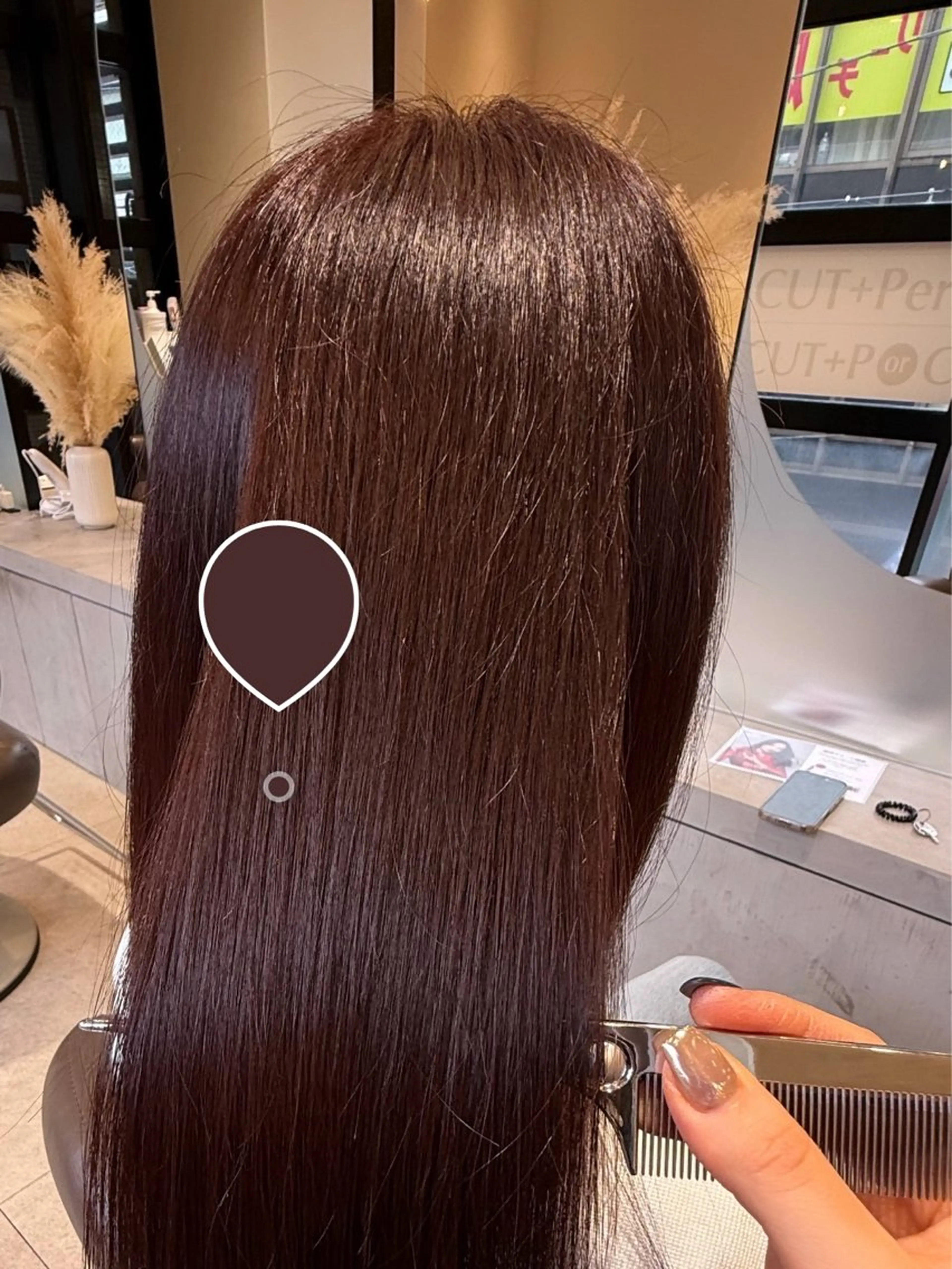 ロング カラー ブラウンカラー レッドカラー カット ヘアカラー トリートメント 谷脇 杏のヘアスタイル