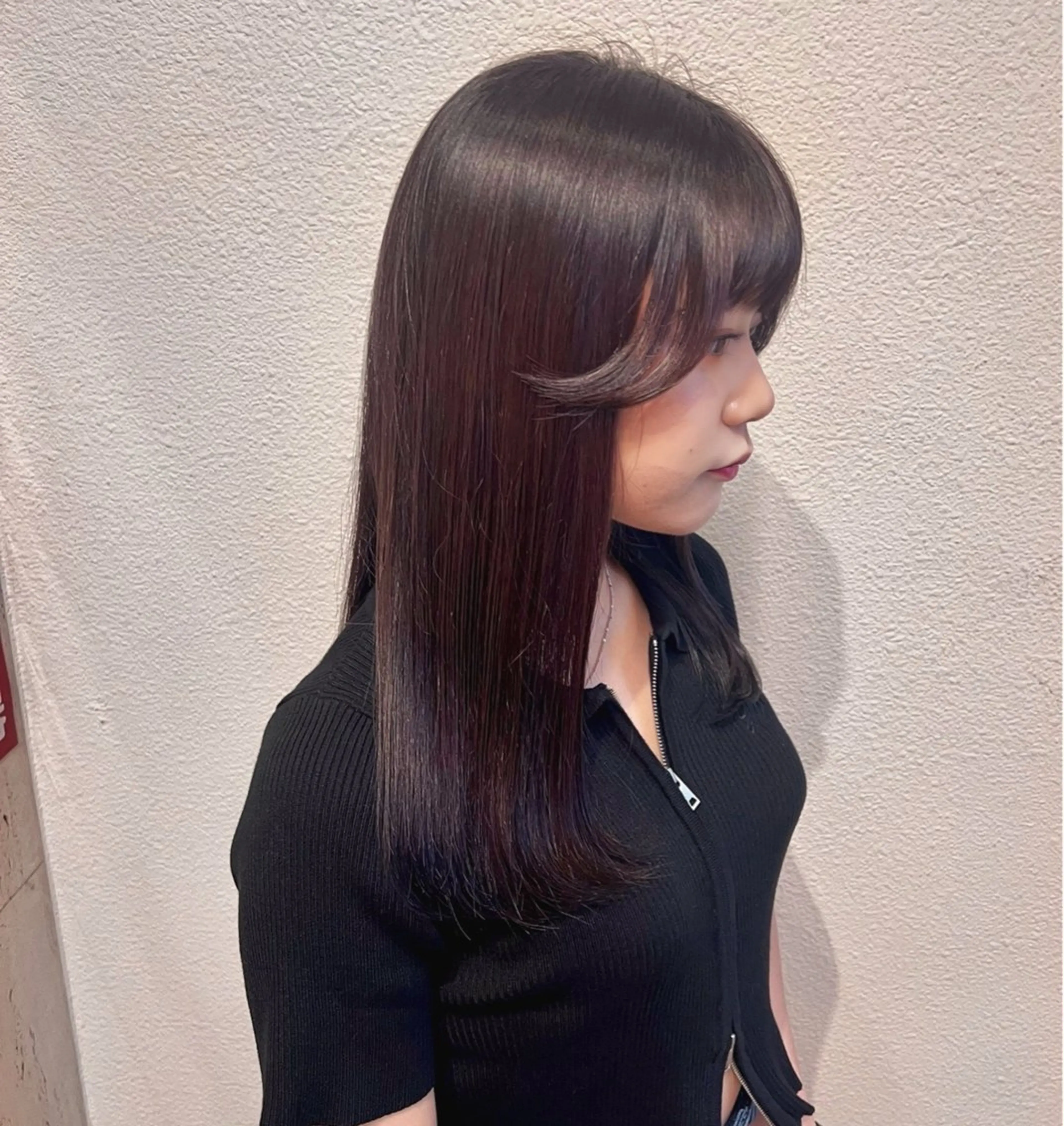 ロング パープルカラー カット ヘアカラー トリートメント 🌼こやま かおり🌼のヘアスタイル