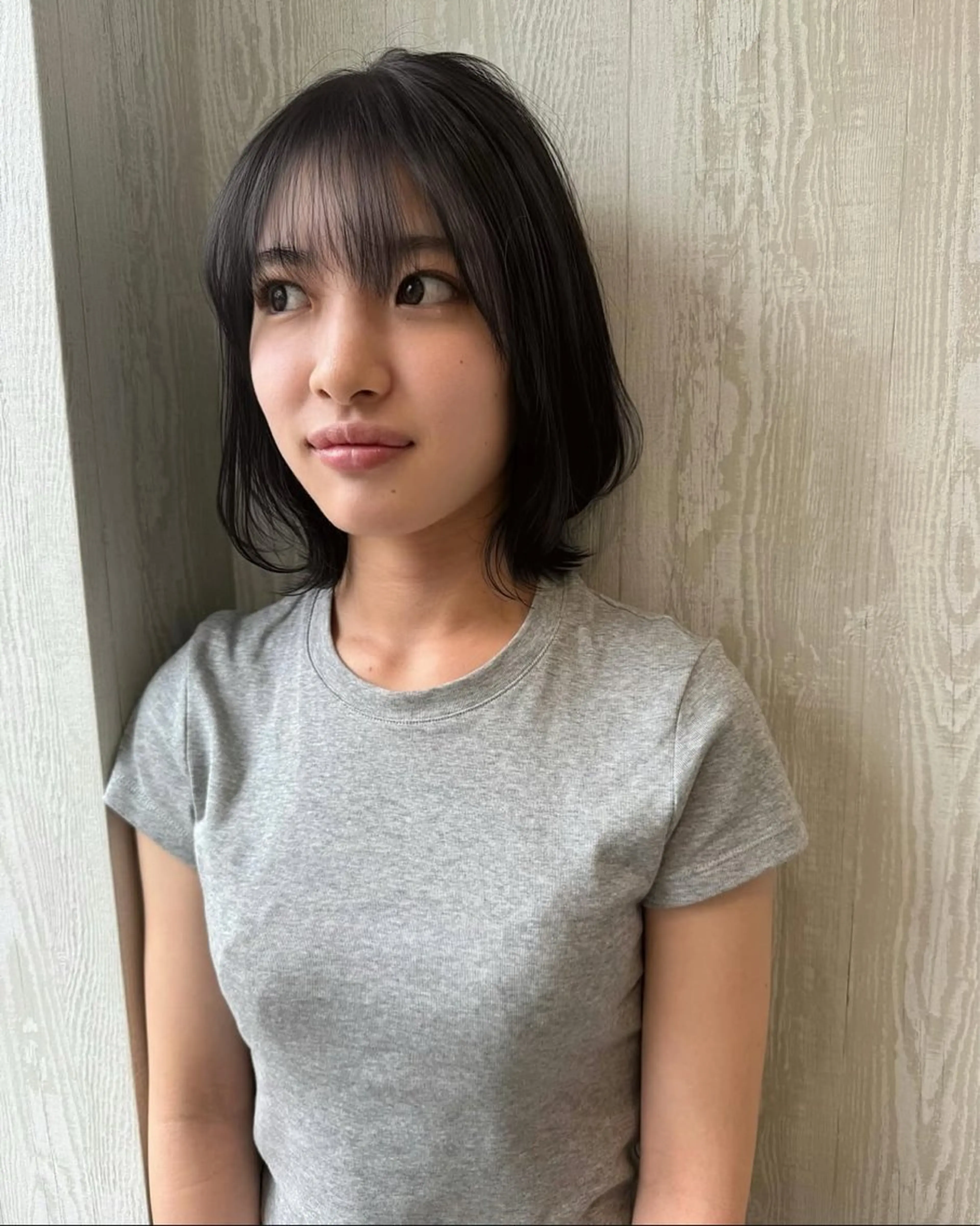 ミディアム カラー 顔まわりレイヤー 顔周りカット レイヤーカット カット ヘアカラー トリートメント 河合秀明/ショート /ボブ/レイヤーのヘアスタイル