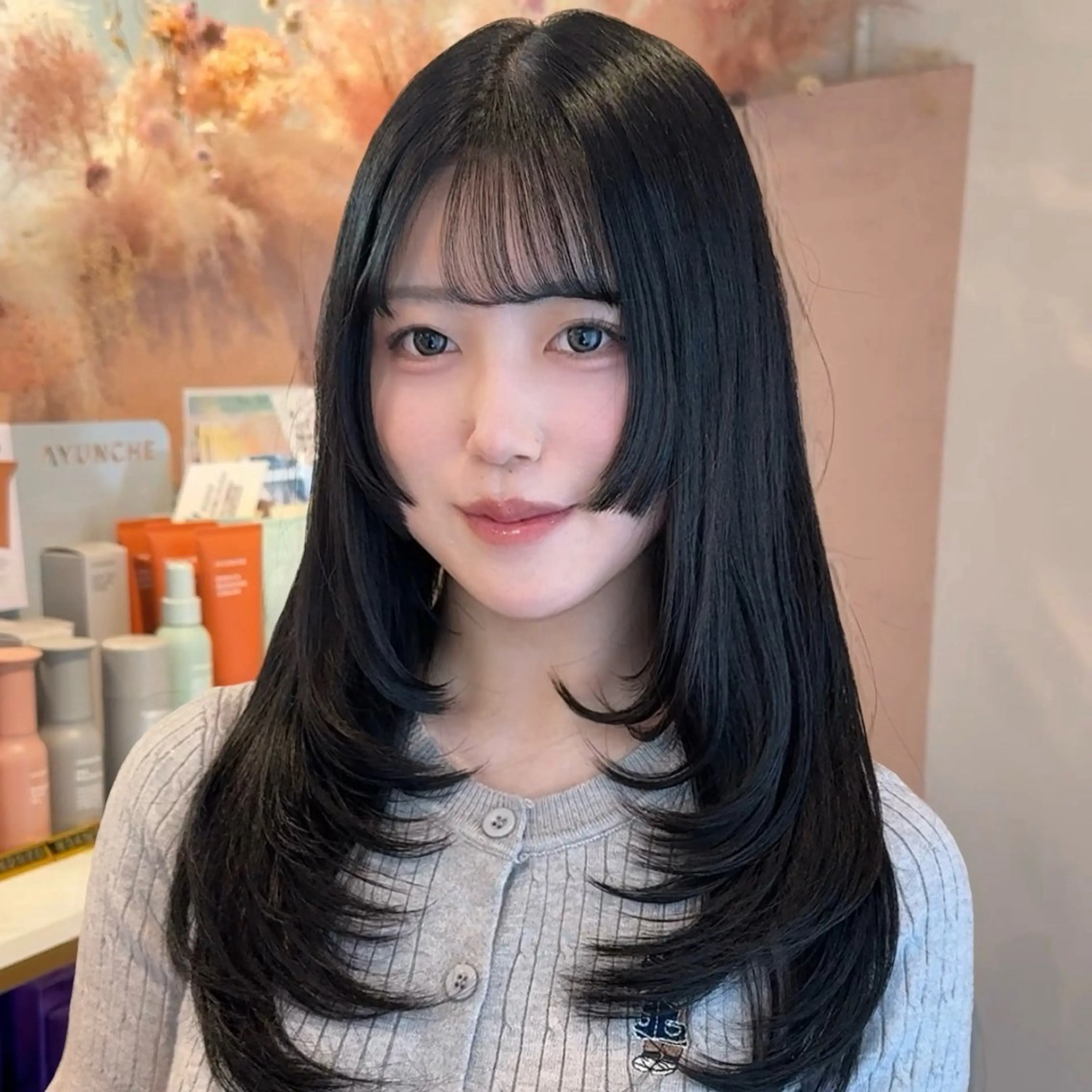 ロング カット ヘアカラー トリートメント ♡韓国/レイヤー カット/Ayana♡のヘアスタイル