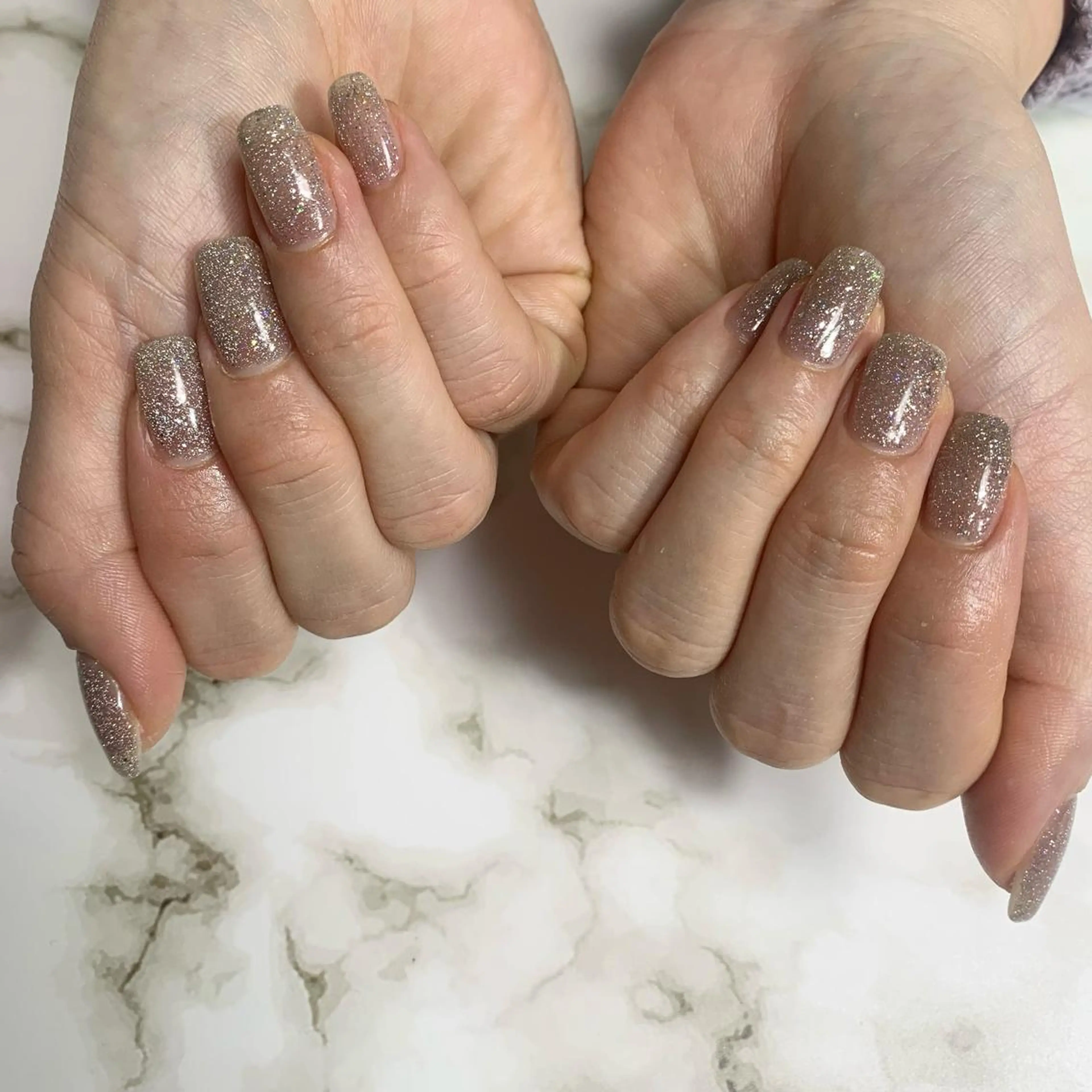 ネイル フラッシュネイル キラキラネイル ラメ(グリッター) ワンカラーネイル salon Hush Hushのネイルデザイン