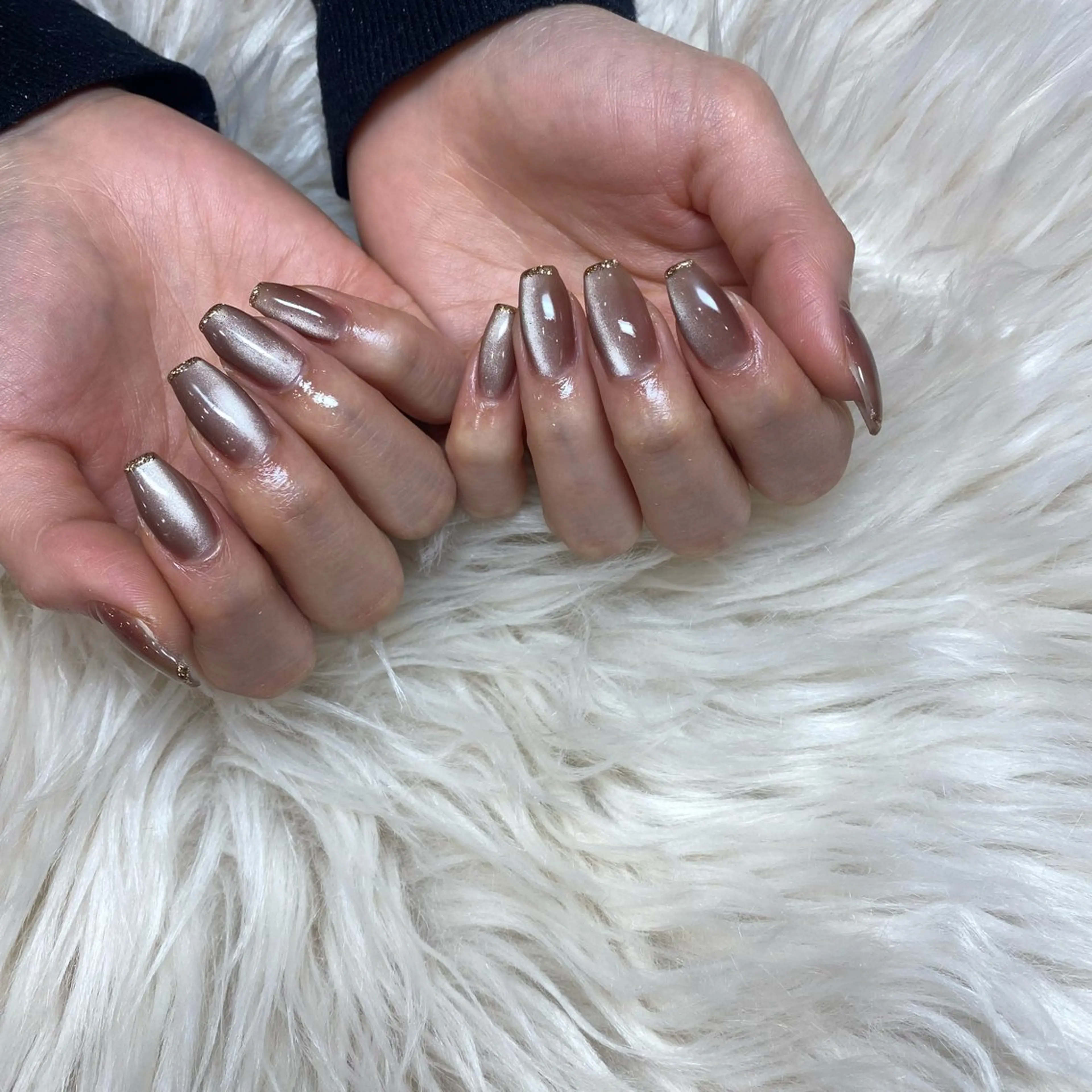 ネイル 氷ネイル・うるうるネイル キラキラネイル マグネットネイル オフィスネイル Nailsalon Merci所属・Merci momoのネイルデザイン