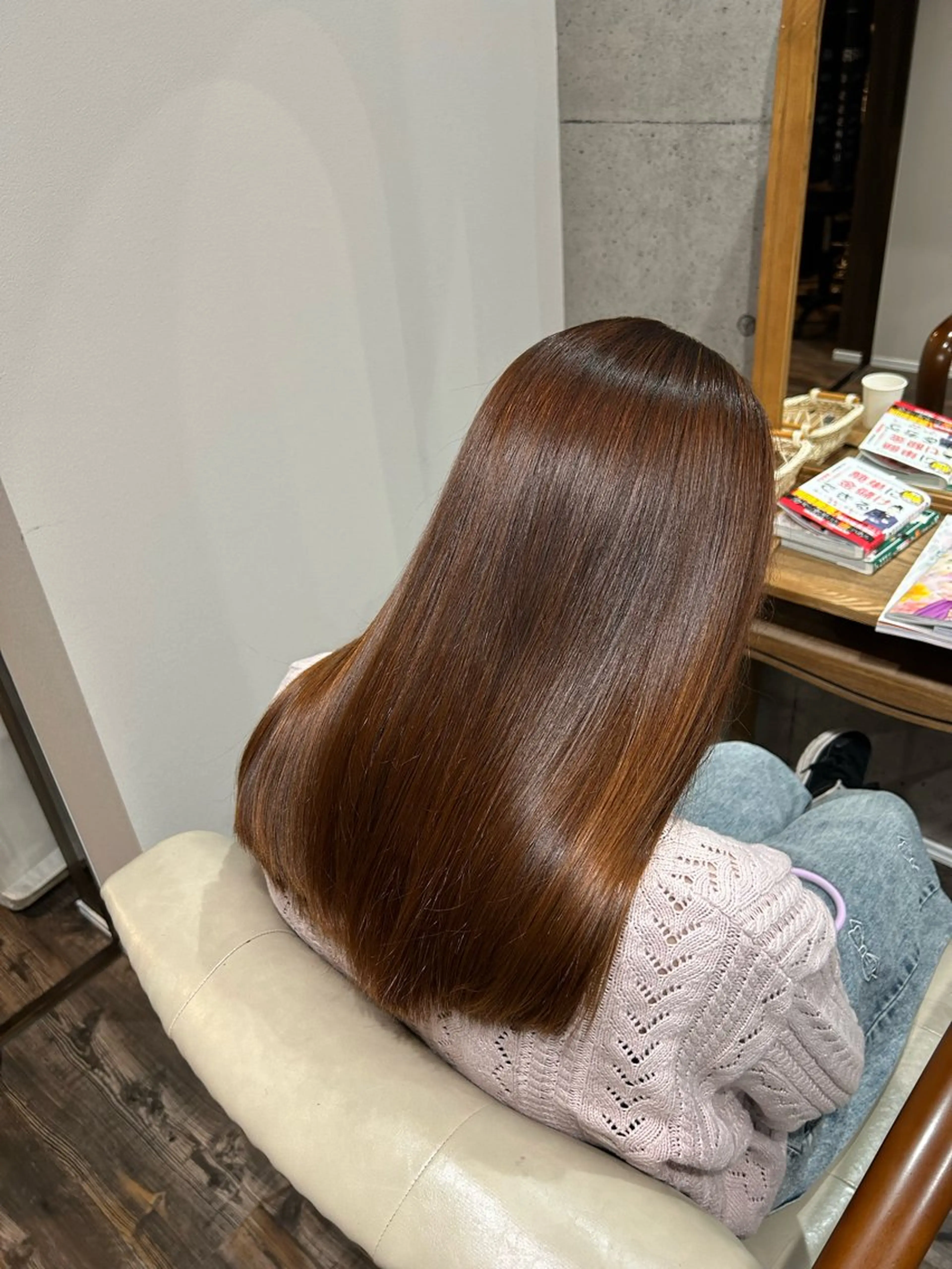 カラー ブラウンカラー オレンジ 今野 詩音のヘアスタイル