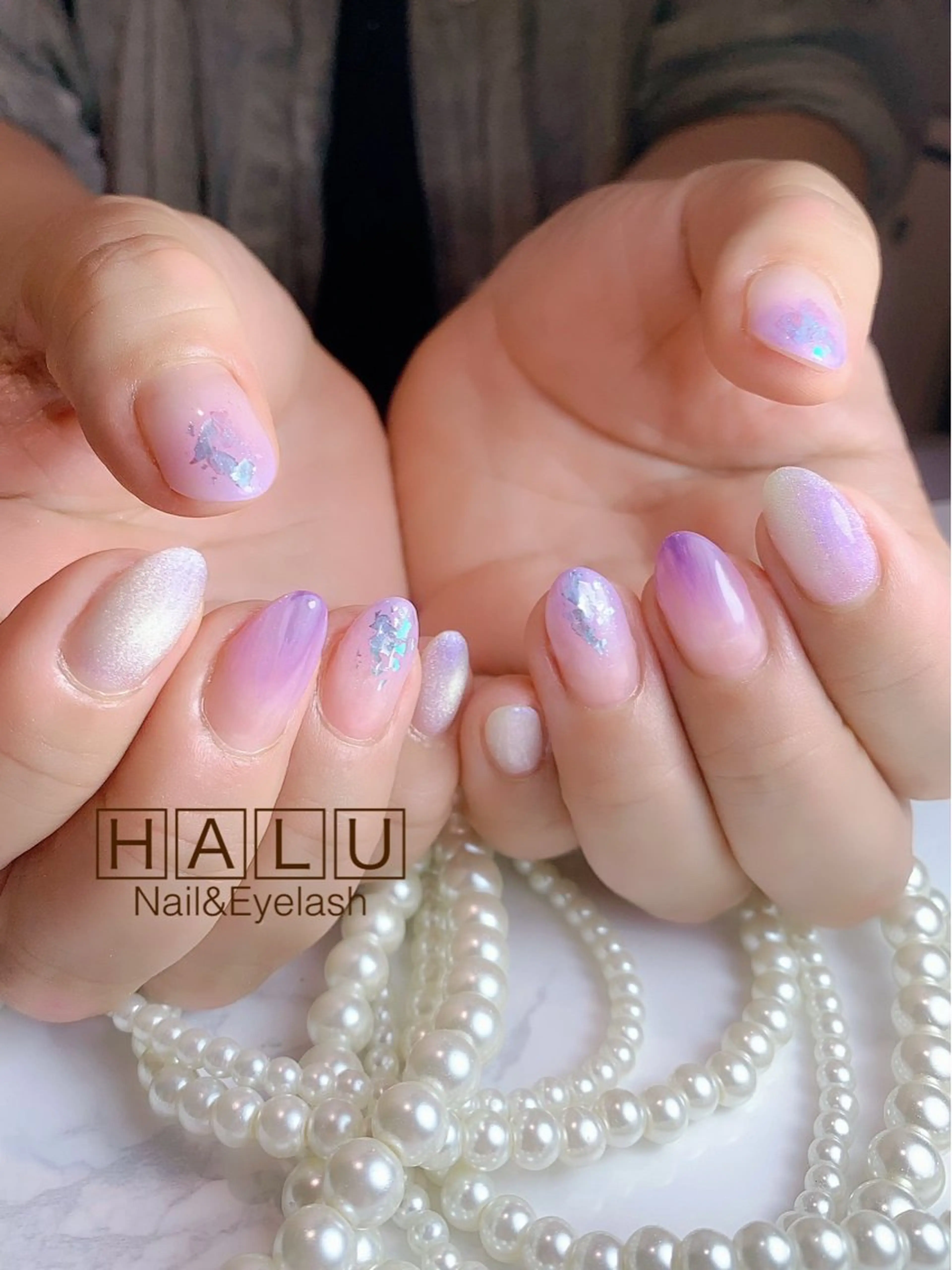 ネイル パープル HALU ハルのネイルデザイン
