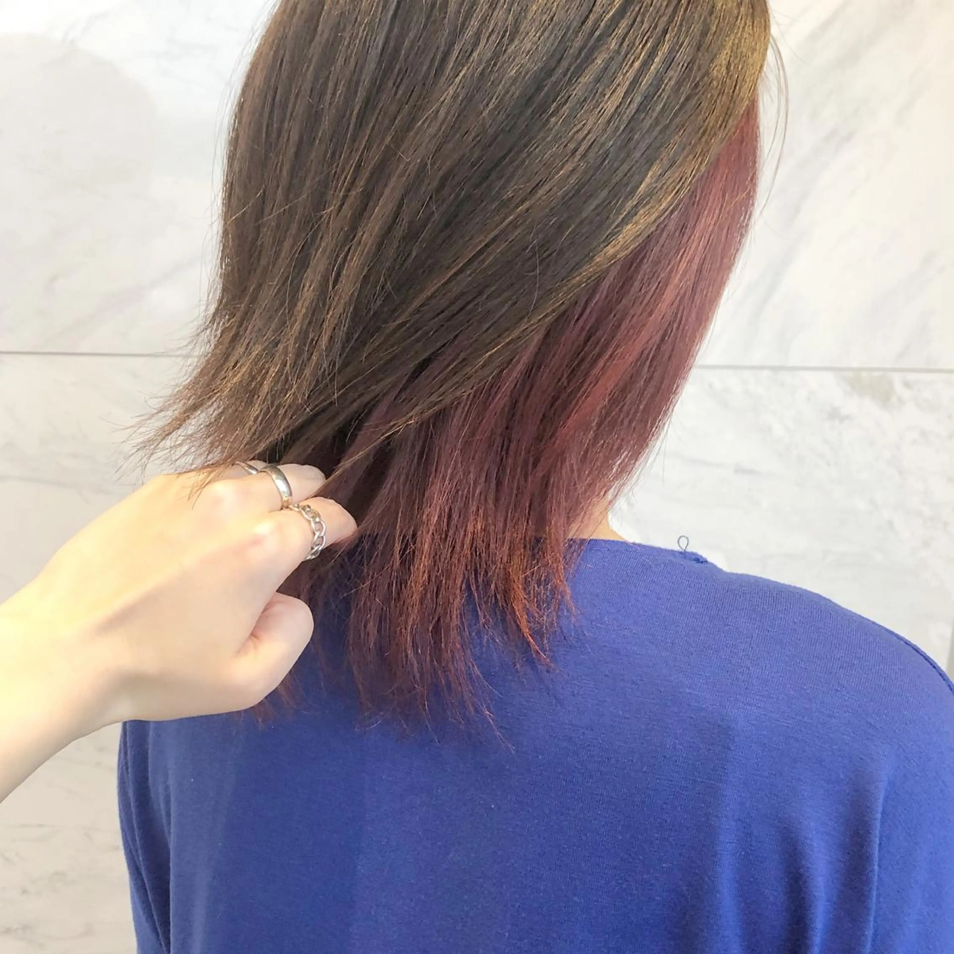 ミディアム カラー ヘアアレンジ 吉野 優子のマツエク・マツパデザイン