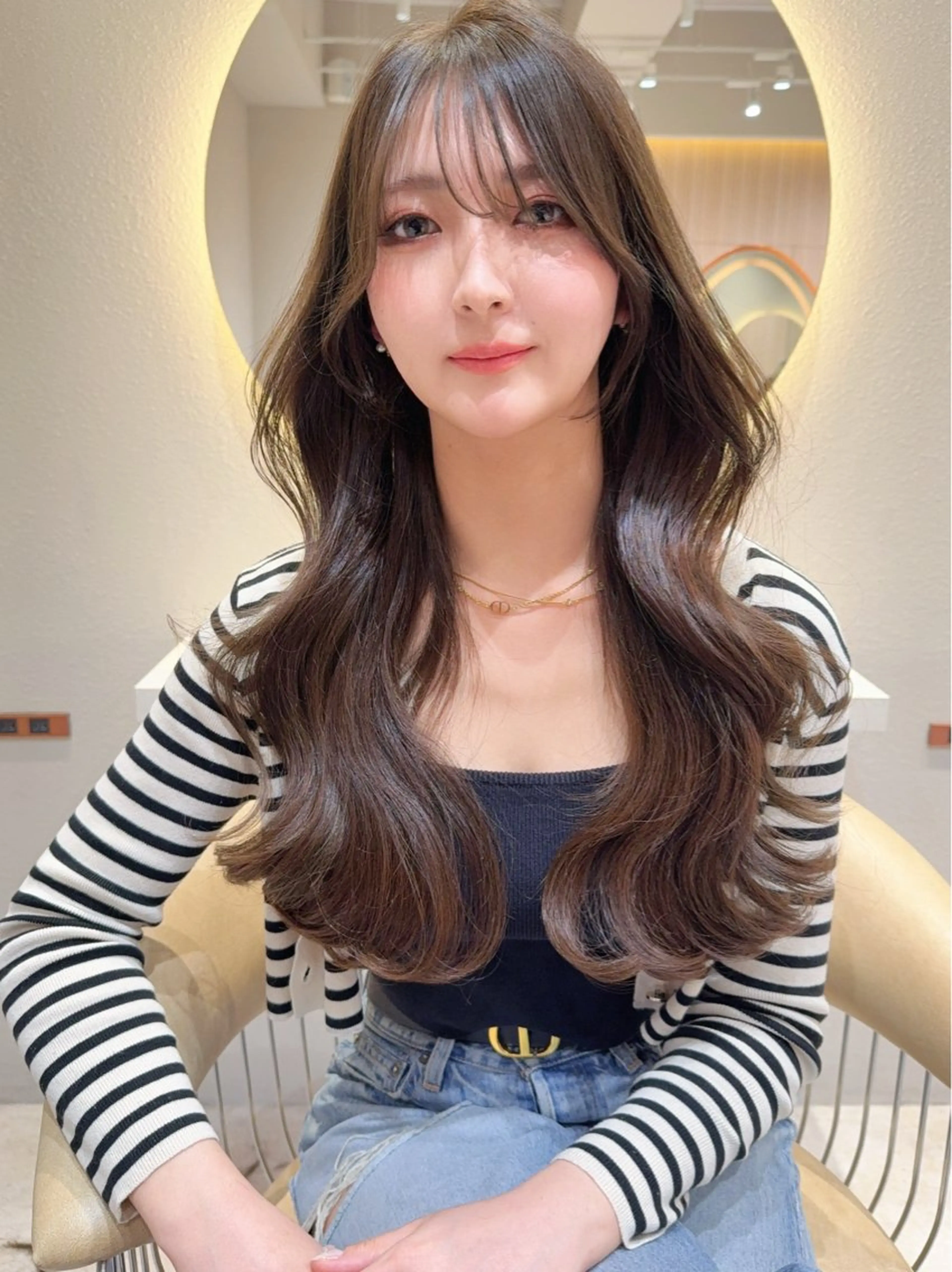 ロング カラー カット ヘアカラー トリートメント レイヤー❣️縮毛矯正 川村利幸のヘアスタイル