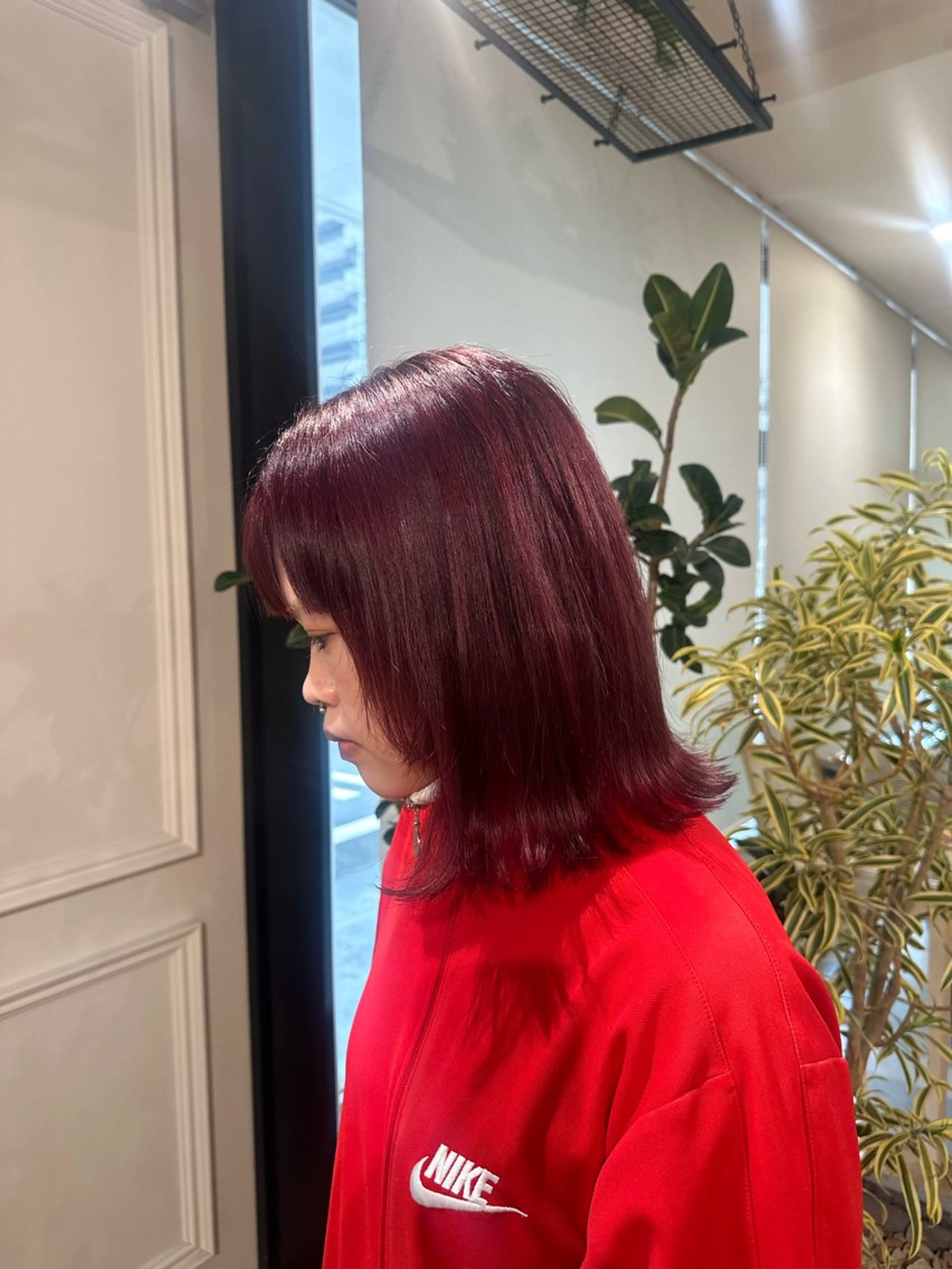 ミディアム カラー ピンクカラー レッドカラー 【yate'】 Noanのヘアスタイル