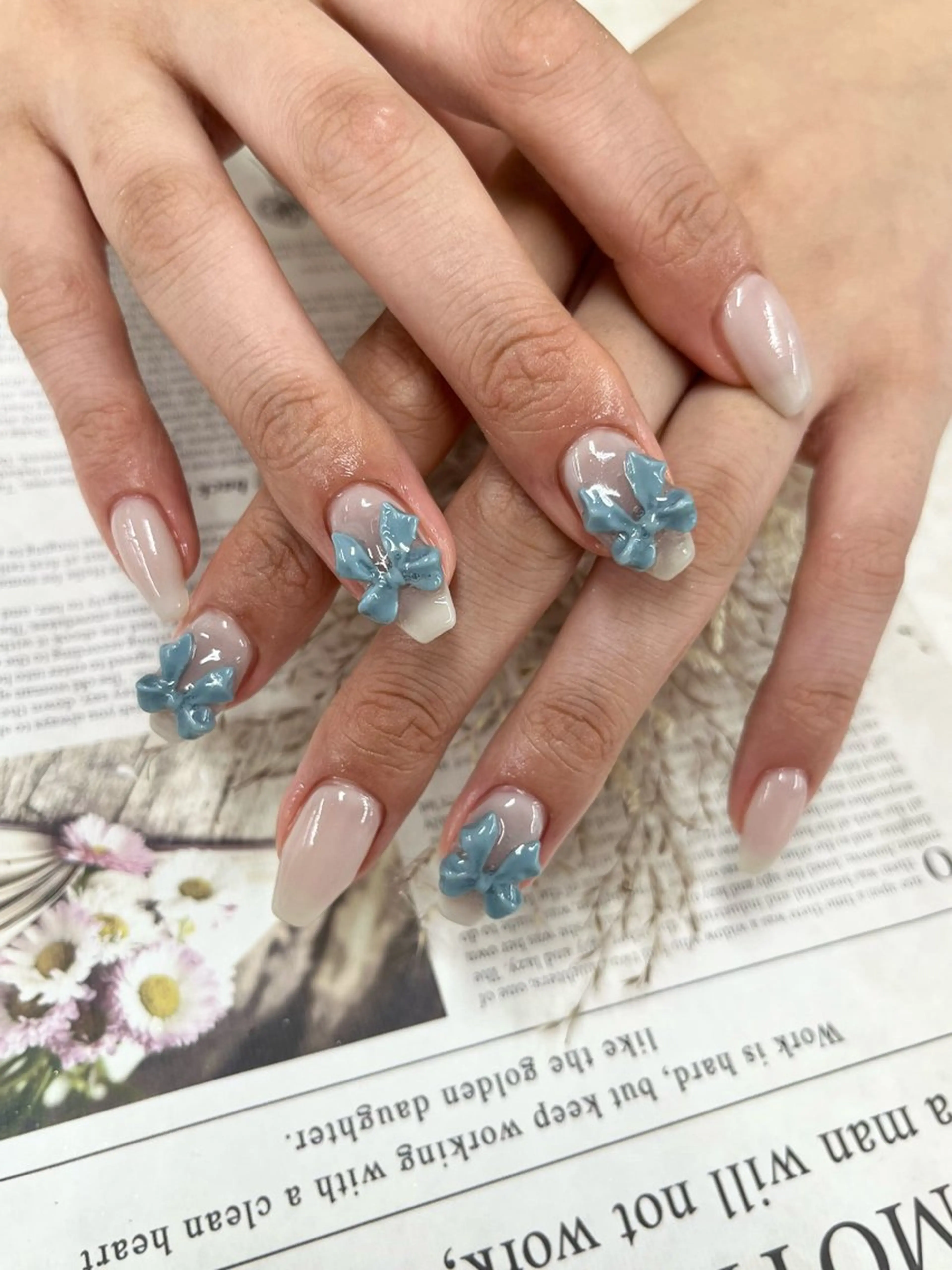 ネイル リボン Basic町田本店 Suzunaのネイルデザイン