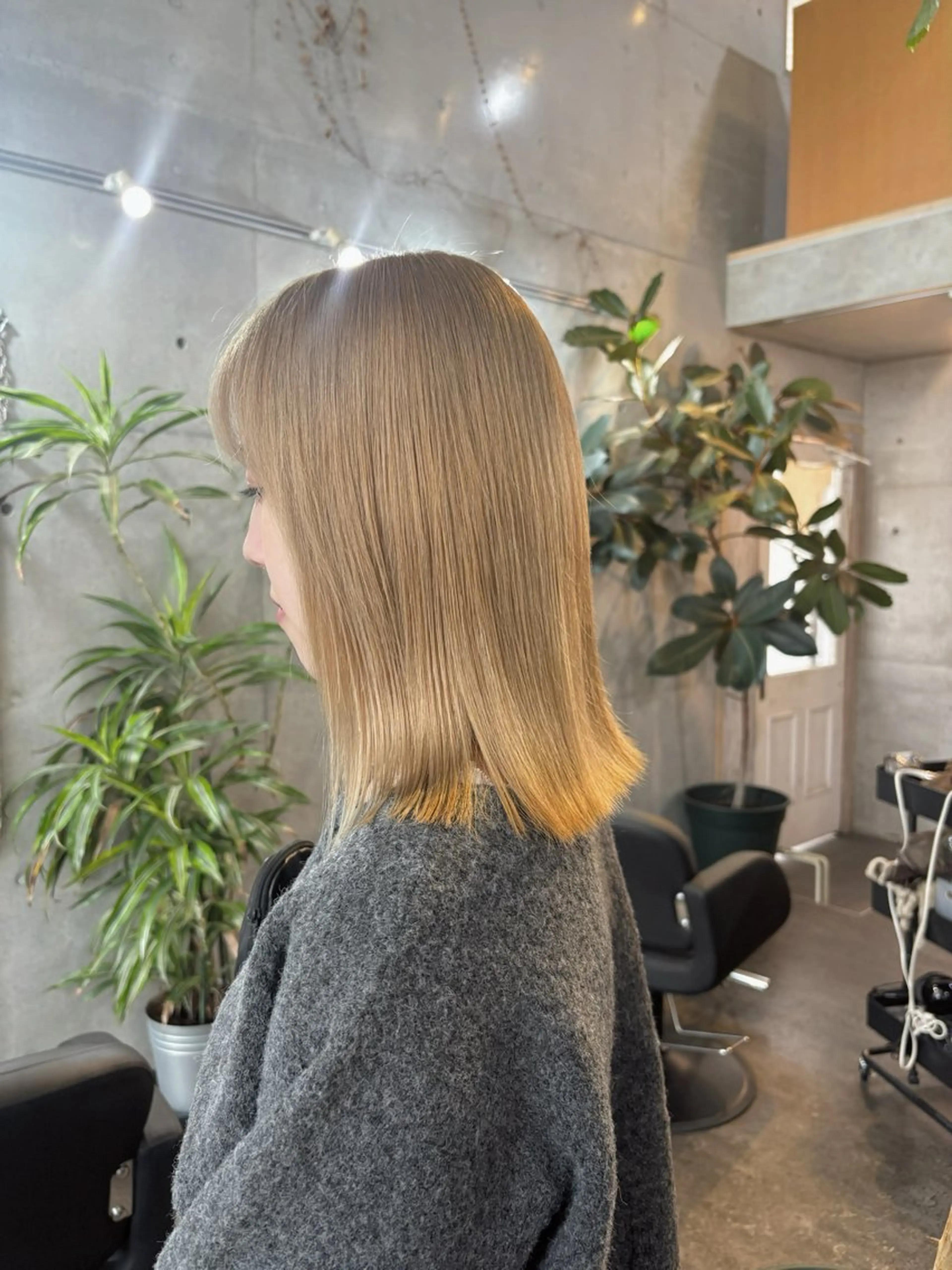 ミディアム カラー ダブルカラー 大林 エリコのヘアスタイル