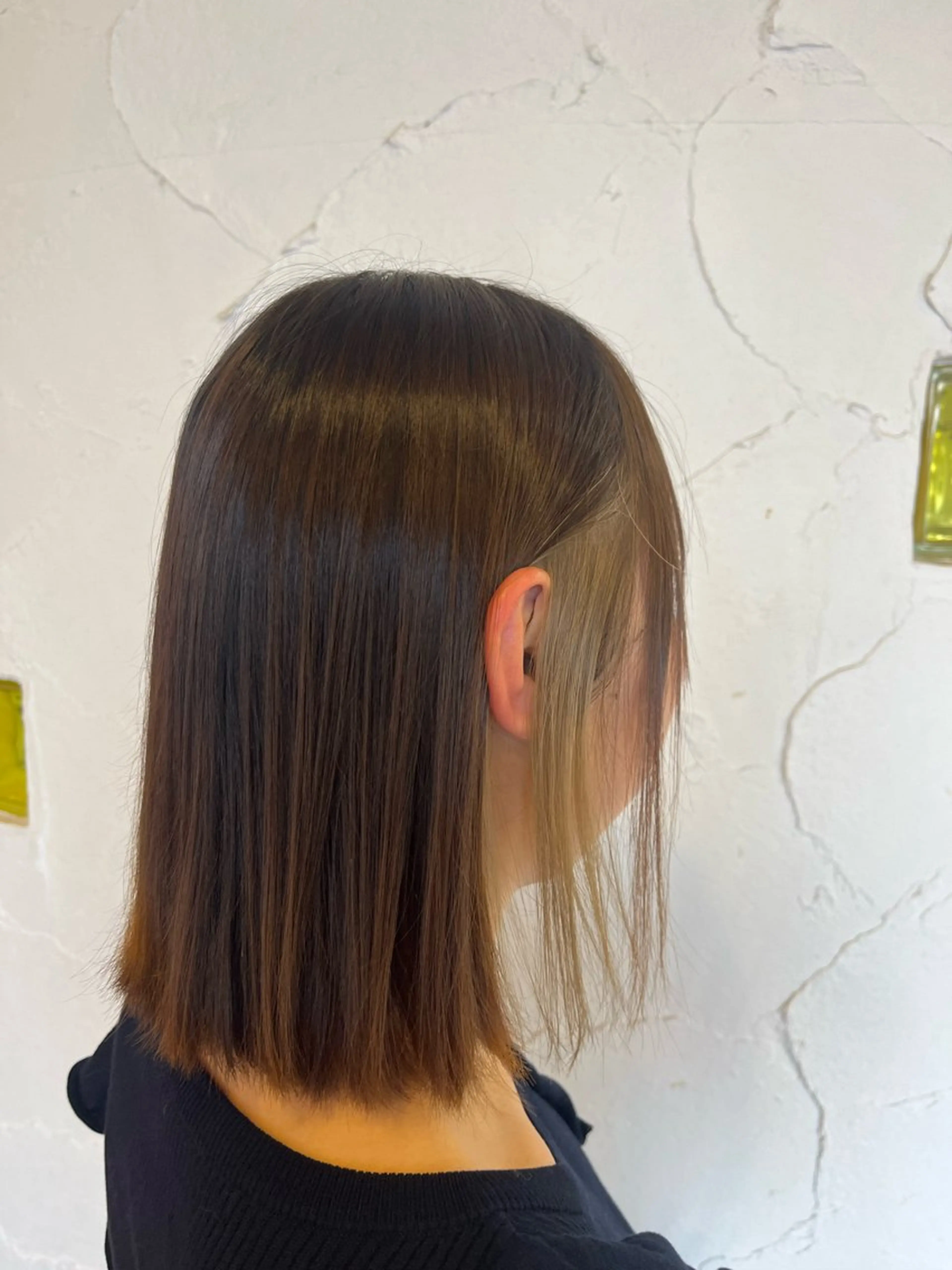 ミディアム ボブ カット ヘアカラー 西田 早輝子🍊のヘアスタイル